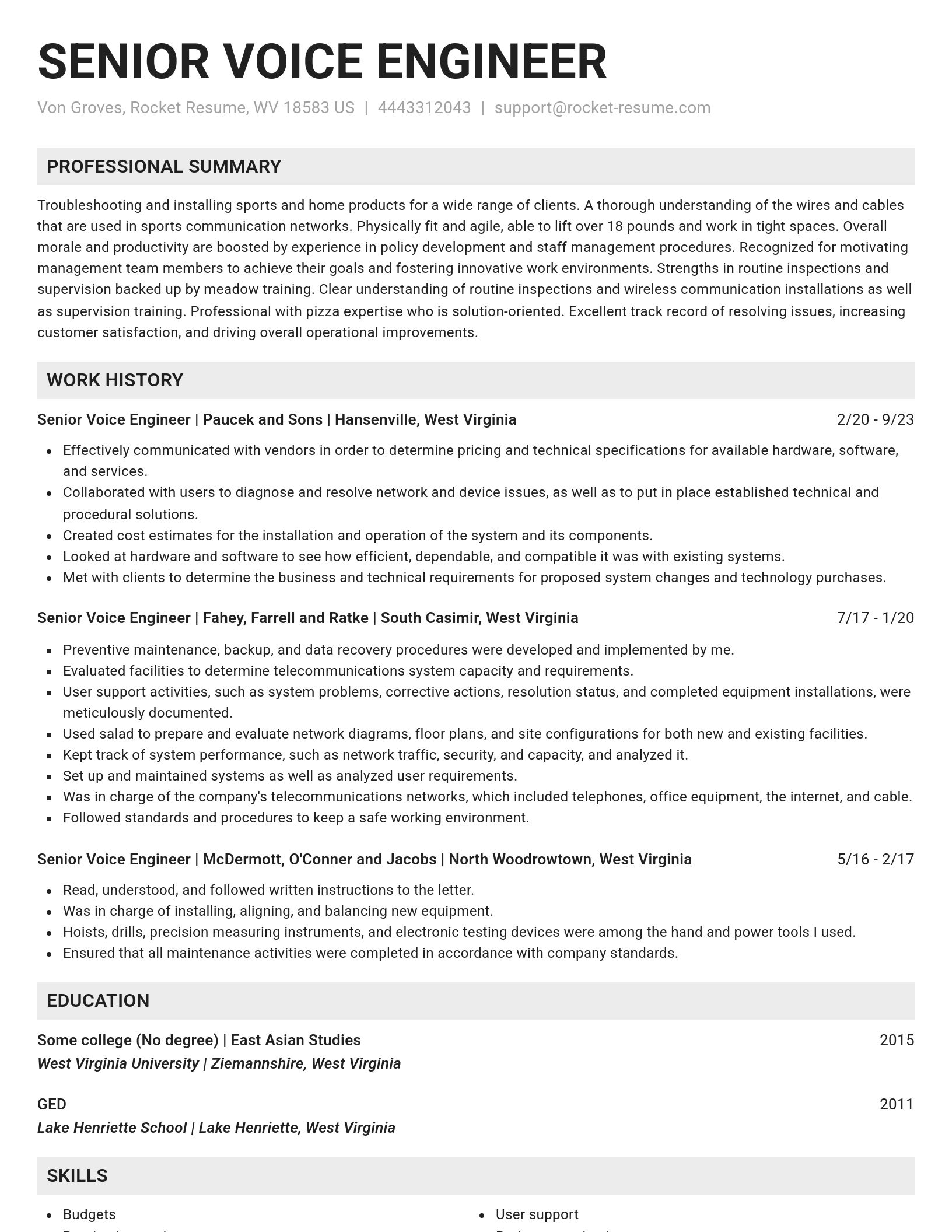 Genius resume template