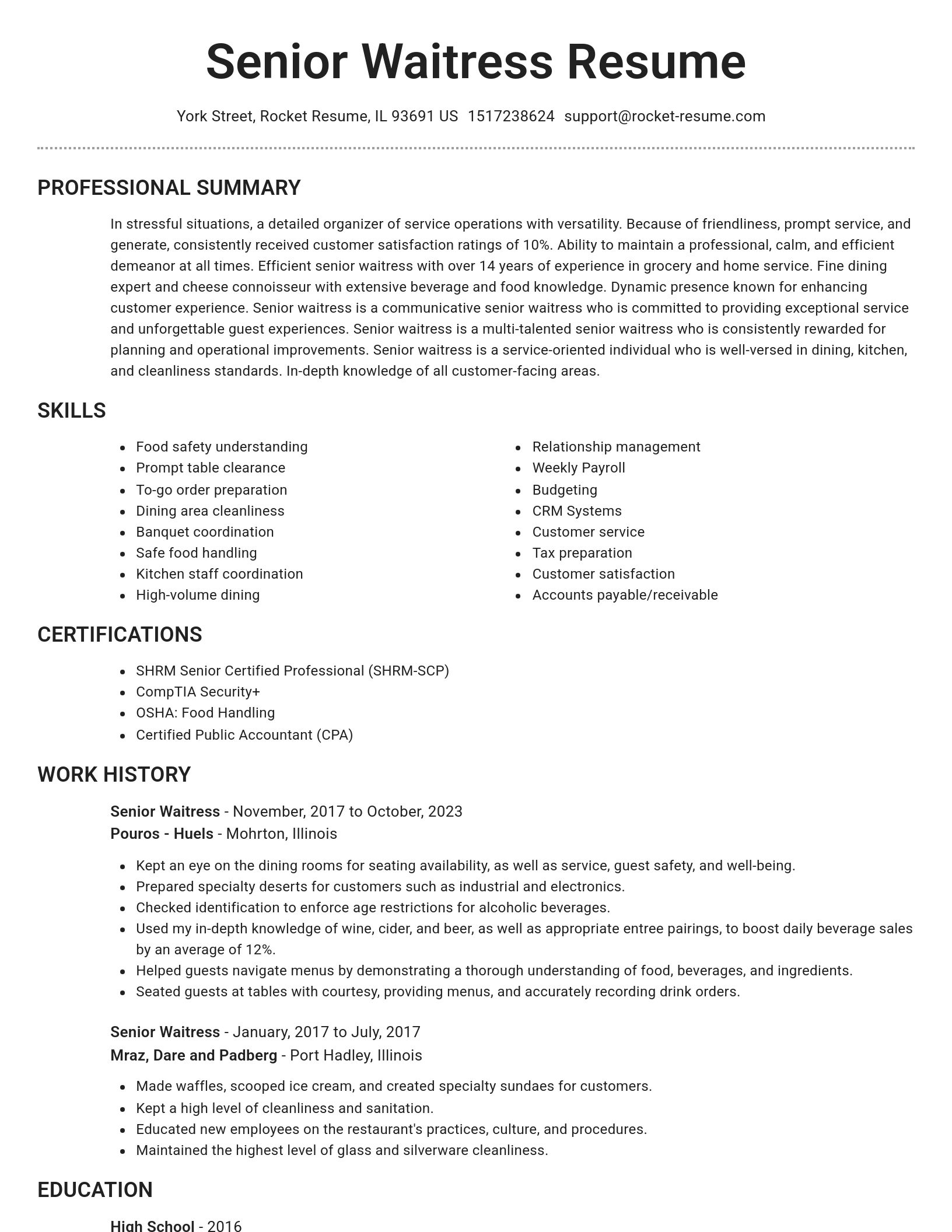 Brilliant resume template