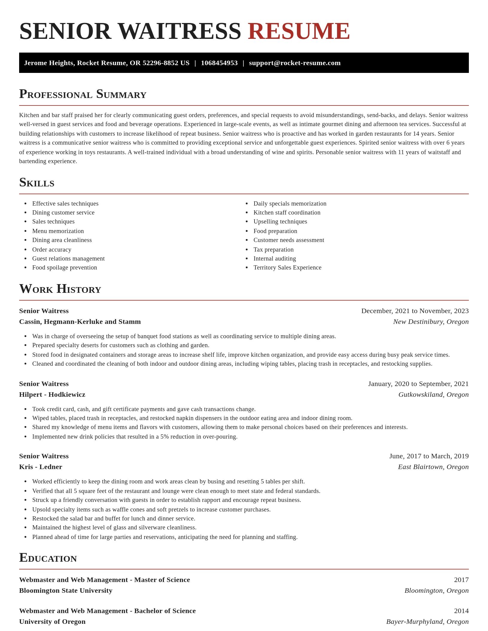 Exquisite resume template