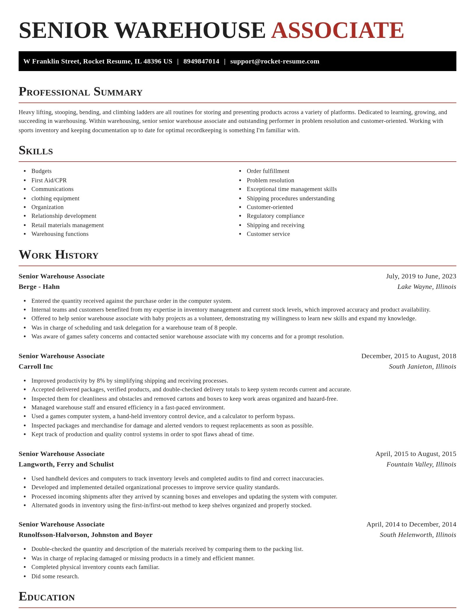 Exquisite resume template