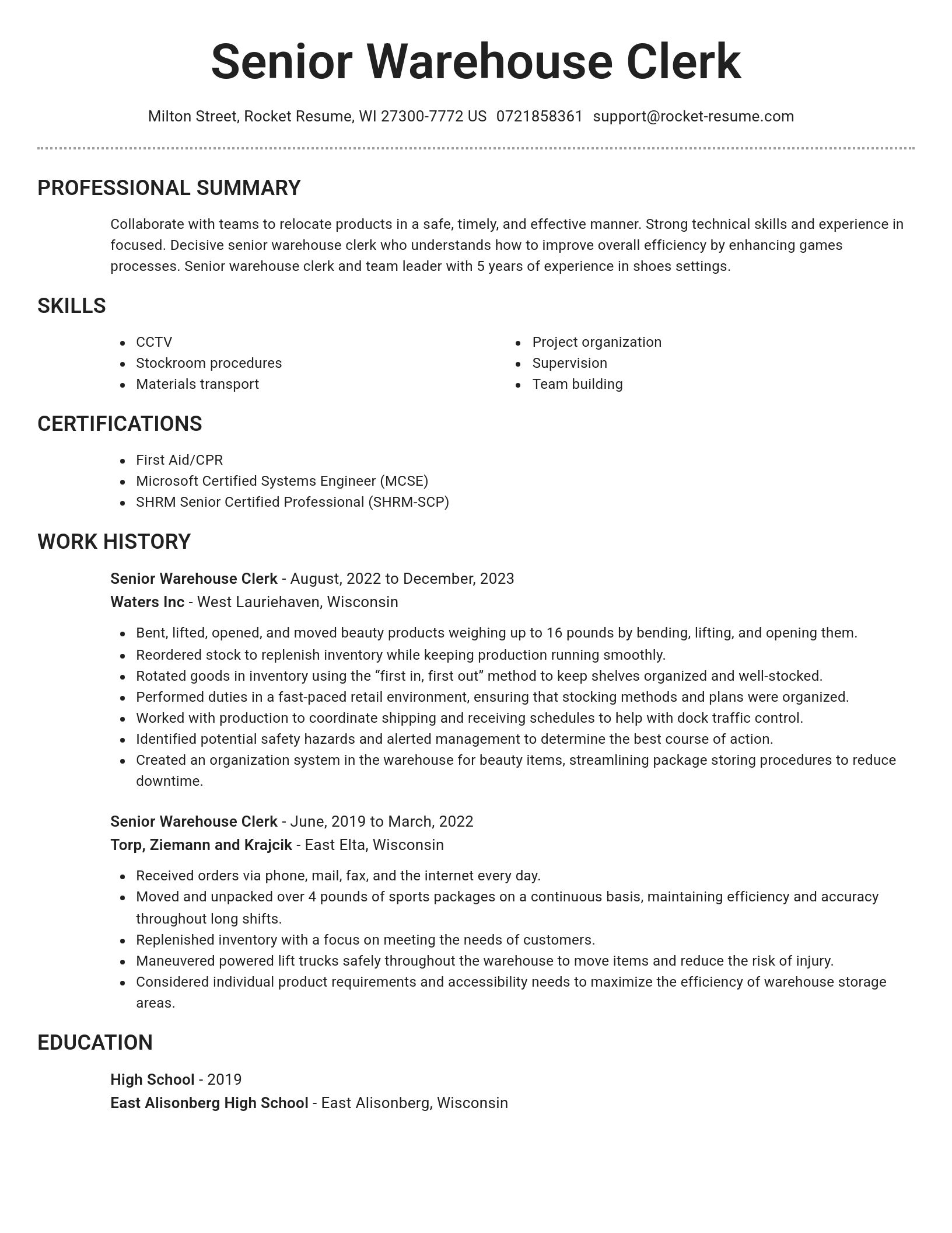 Brilliant resume template