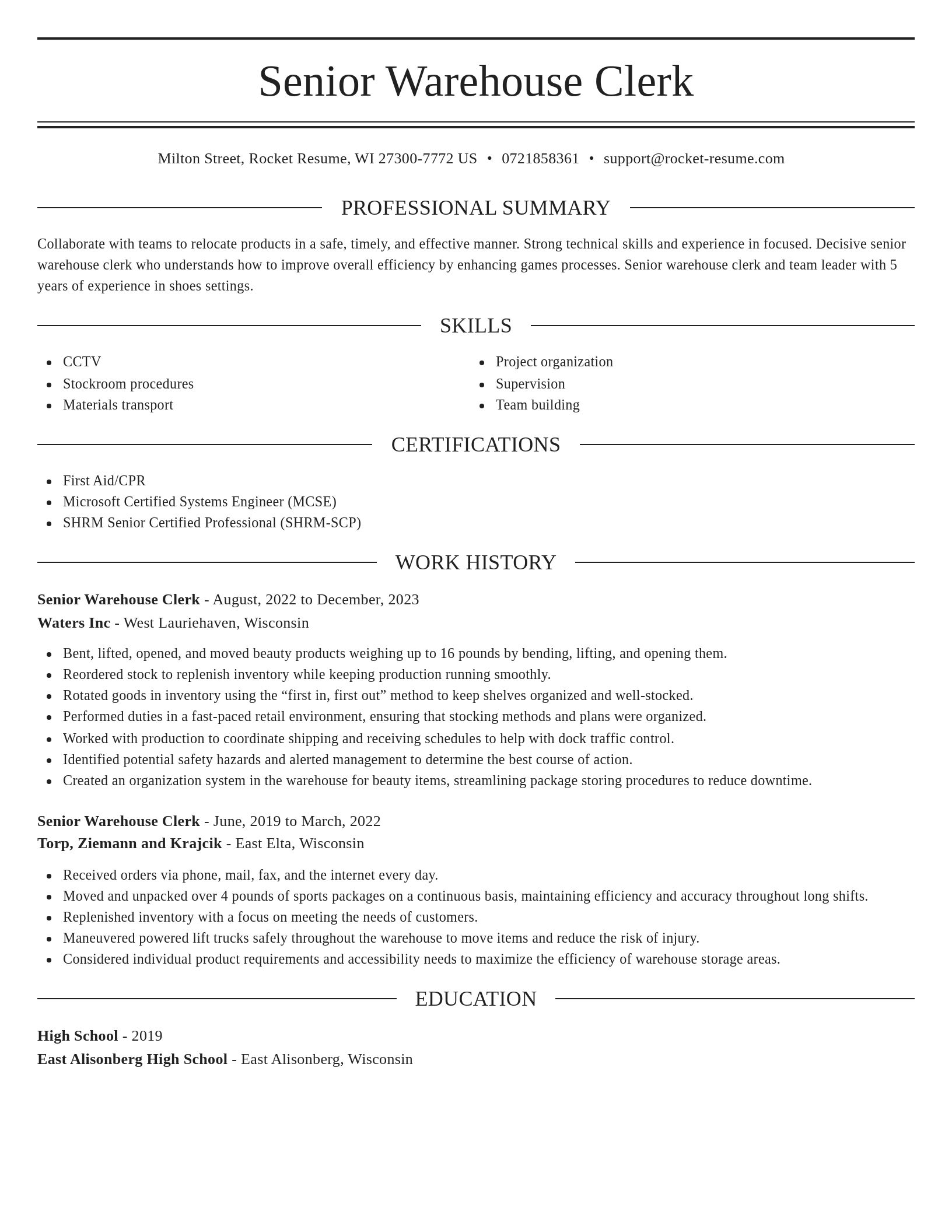 Elegant resume template