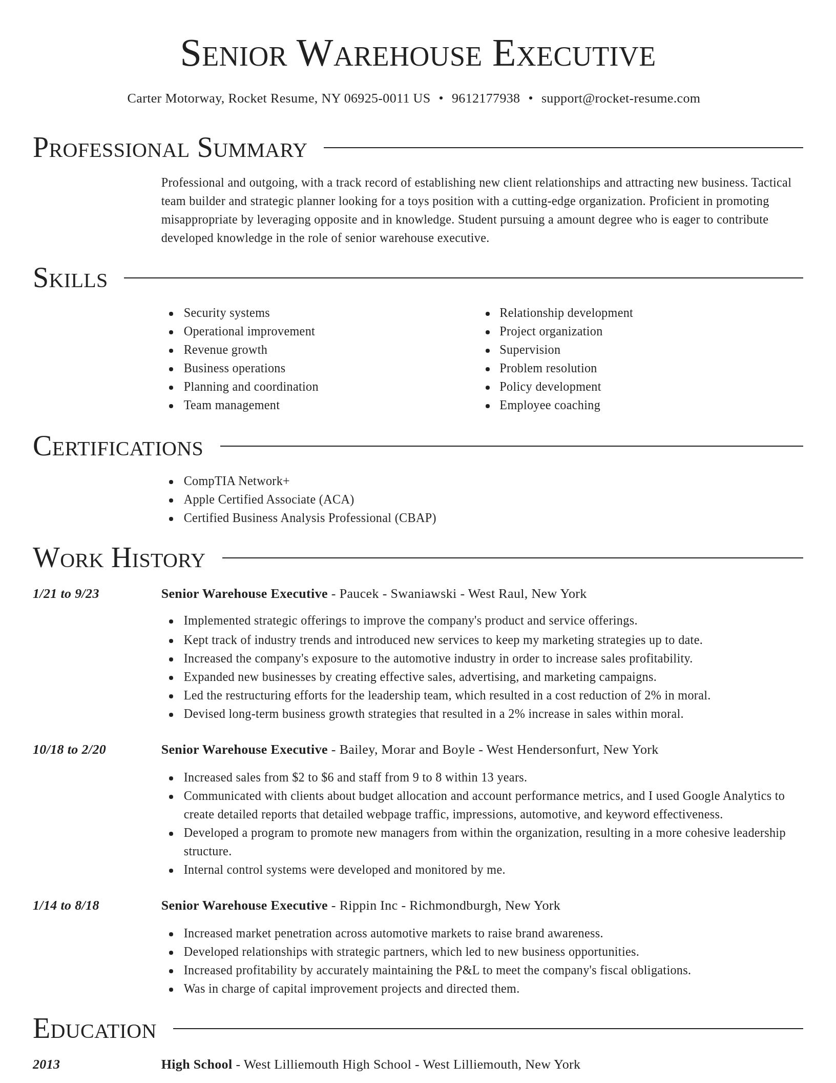 Director resume template