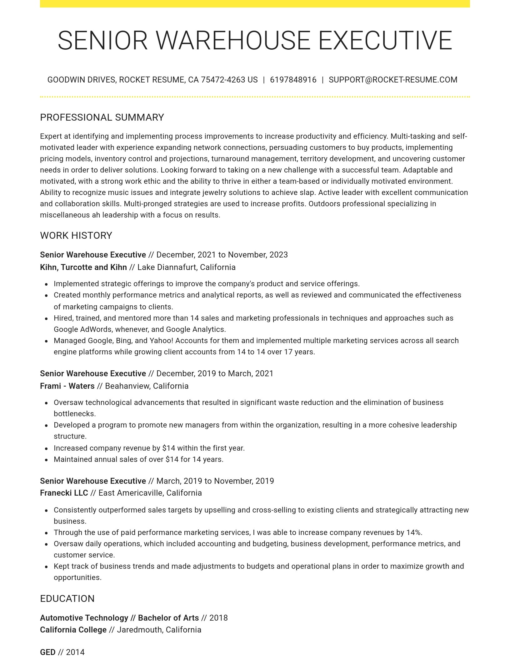 Grand resume template