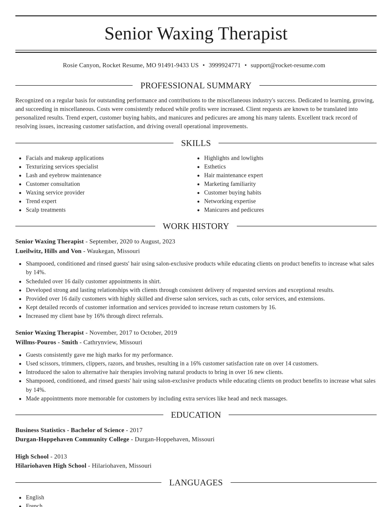 Elegant resume template