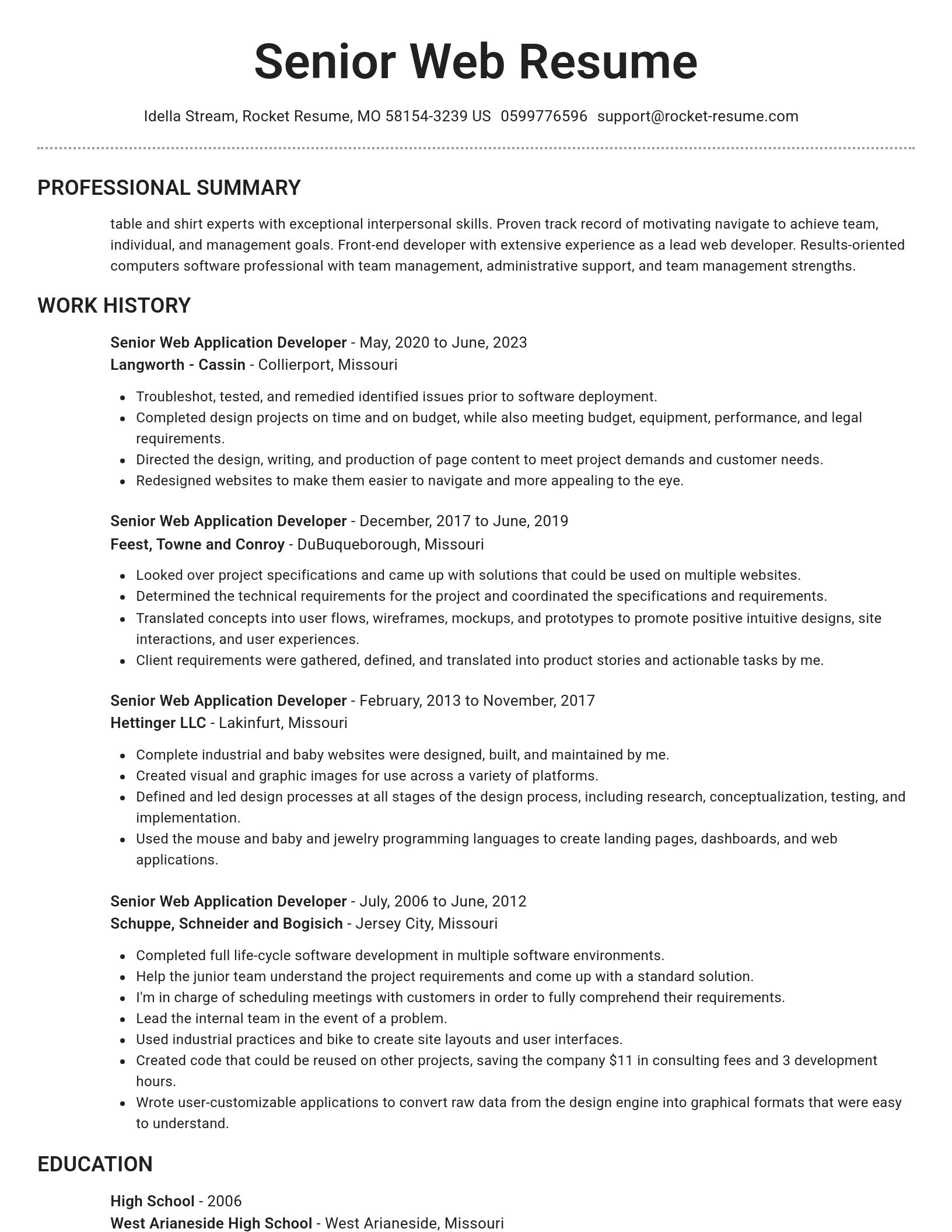 Brilliant resume template