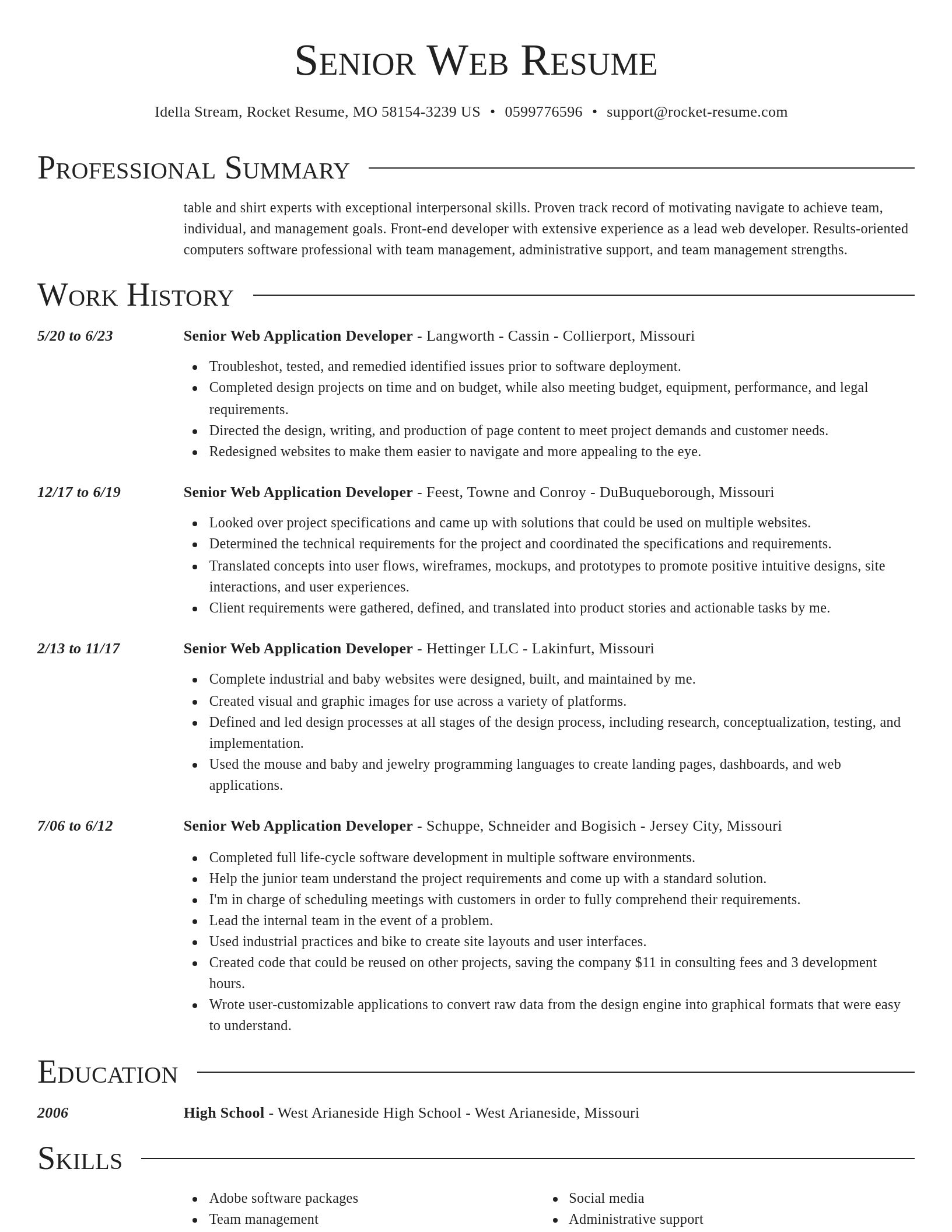 Director resume template