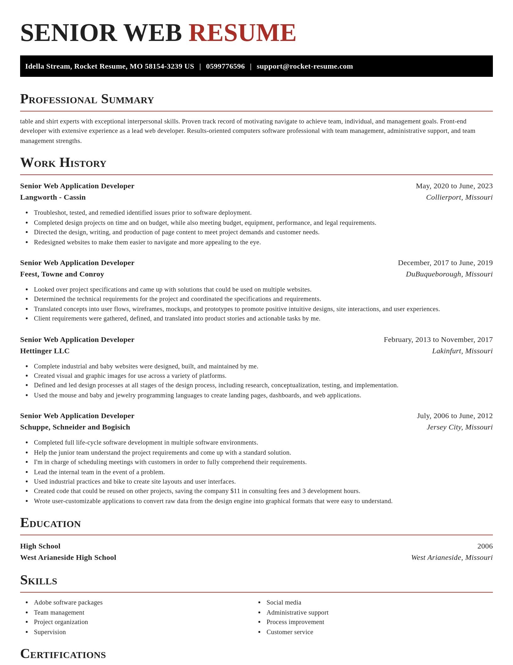 Exquisite resume template