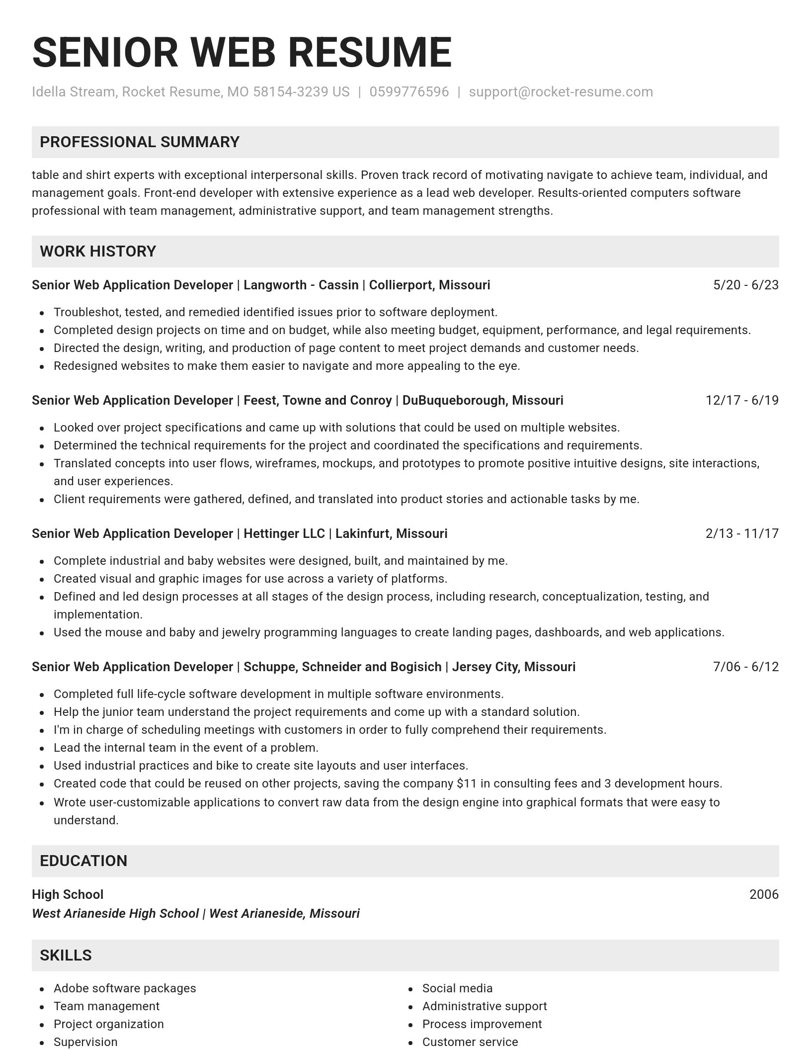 Genius resume template