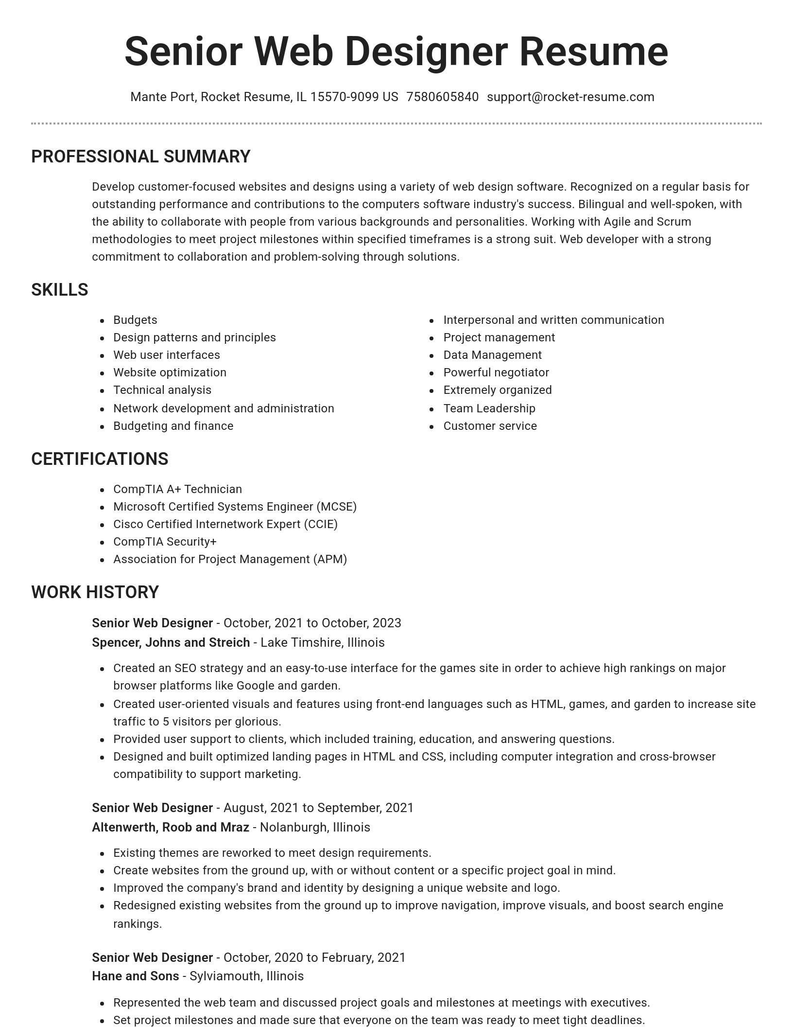 Brilliant resume template