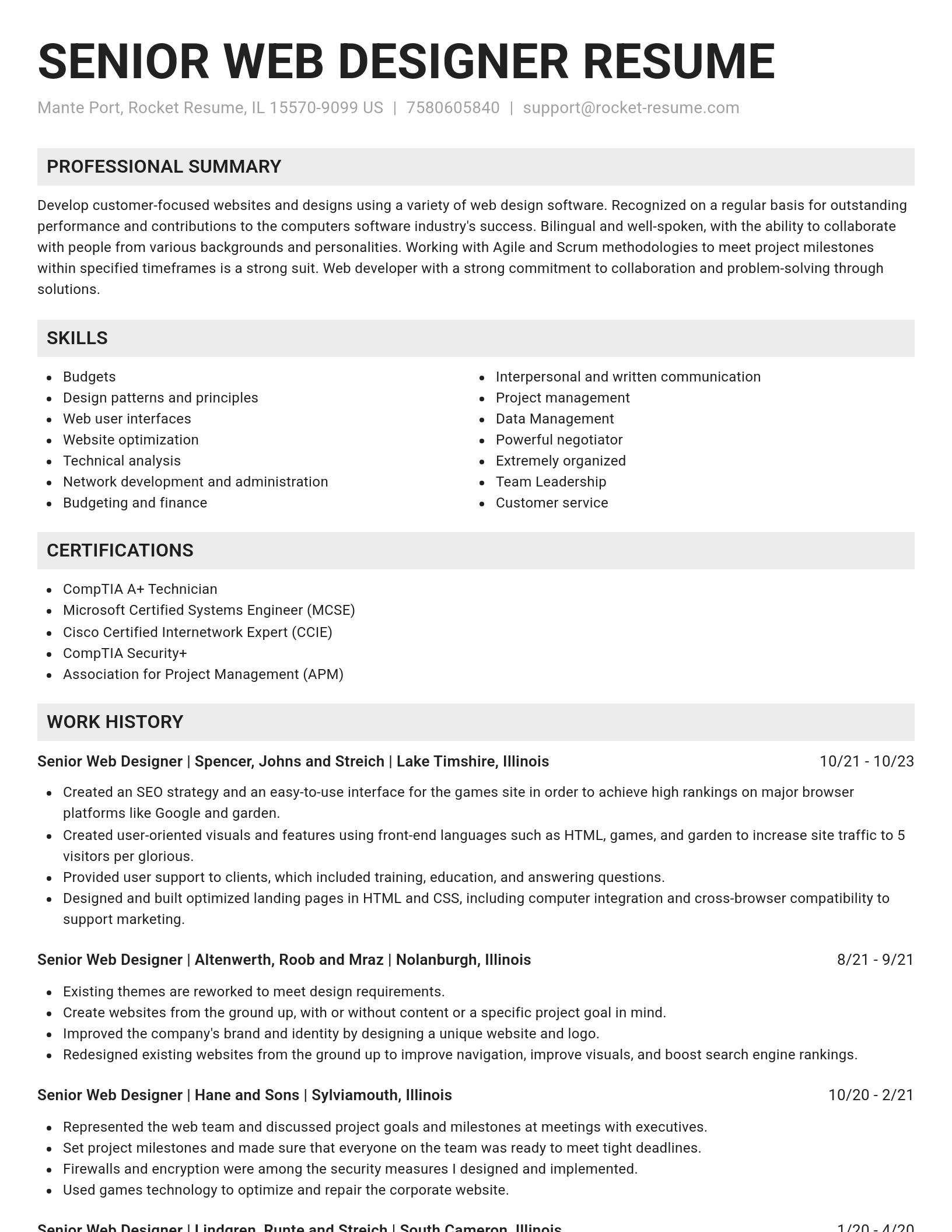 Genius resume template