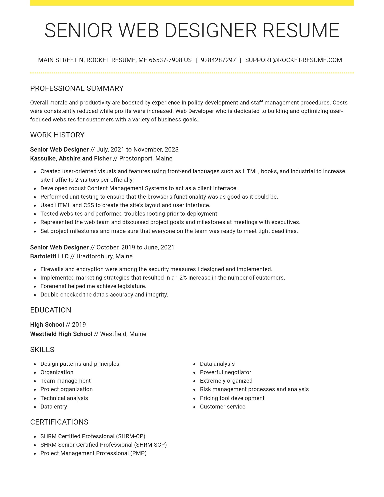 Grand resume template