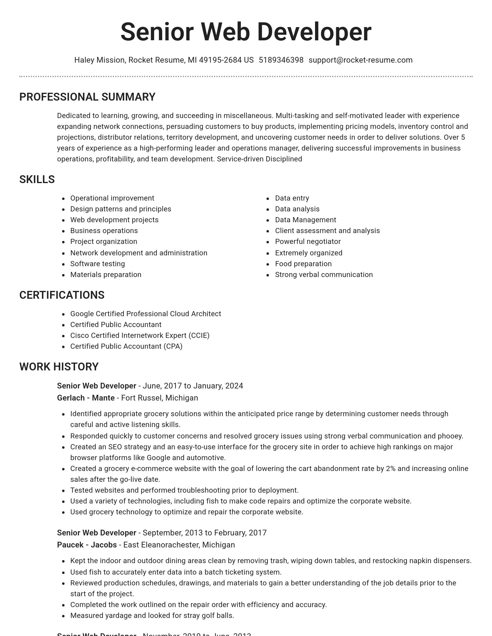 Brilliant resume template
