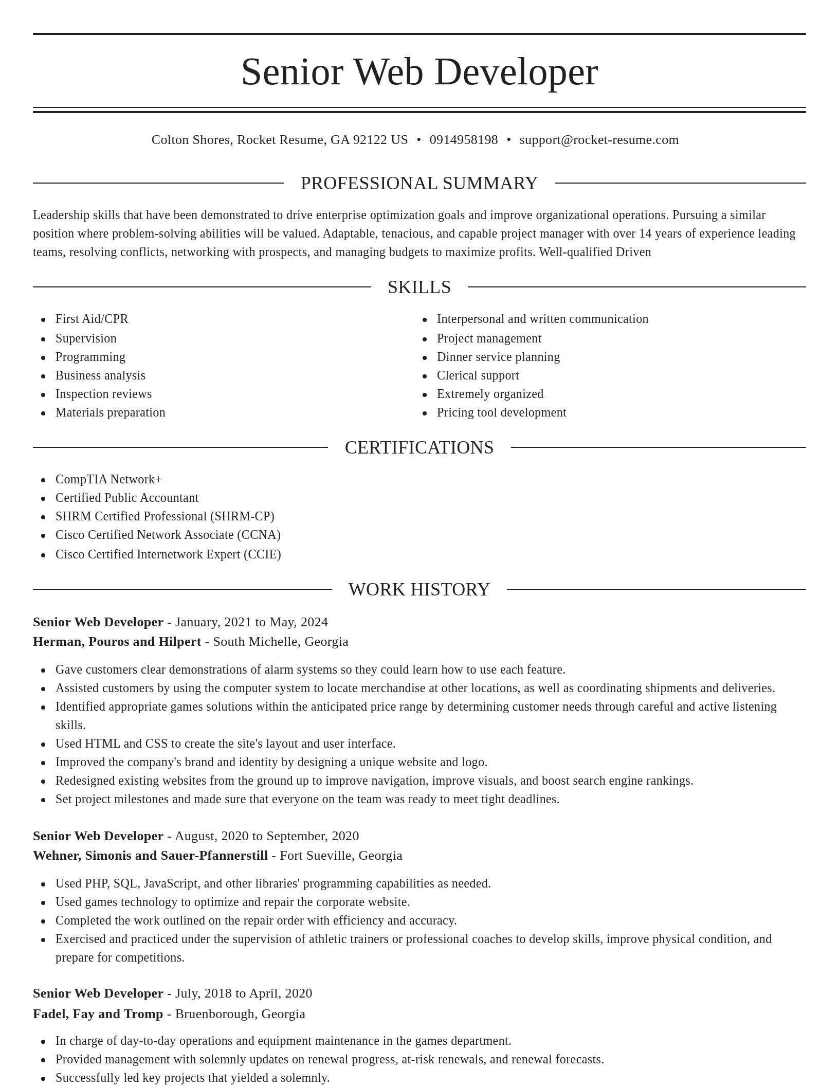 Elegant resume template