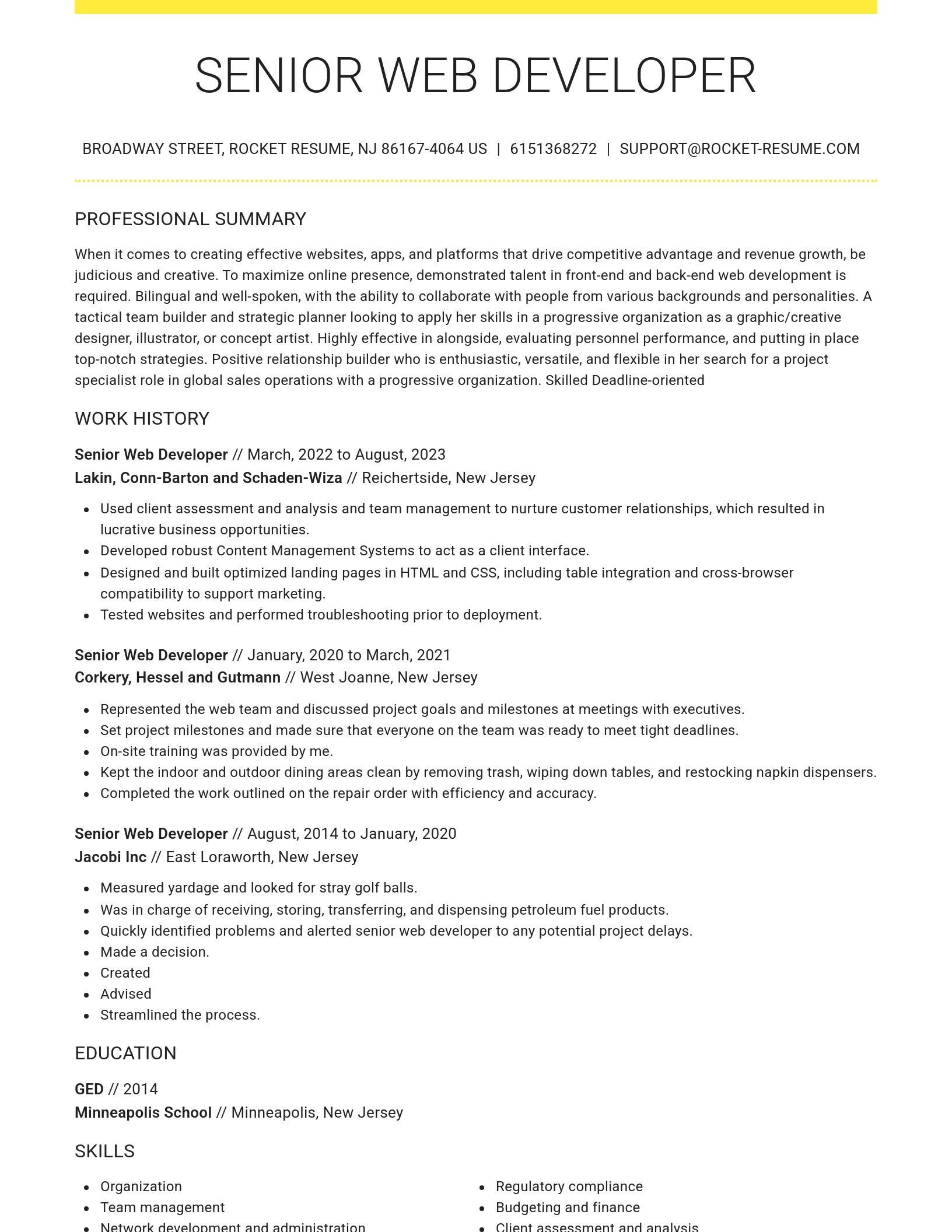 Grand resume template