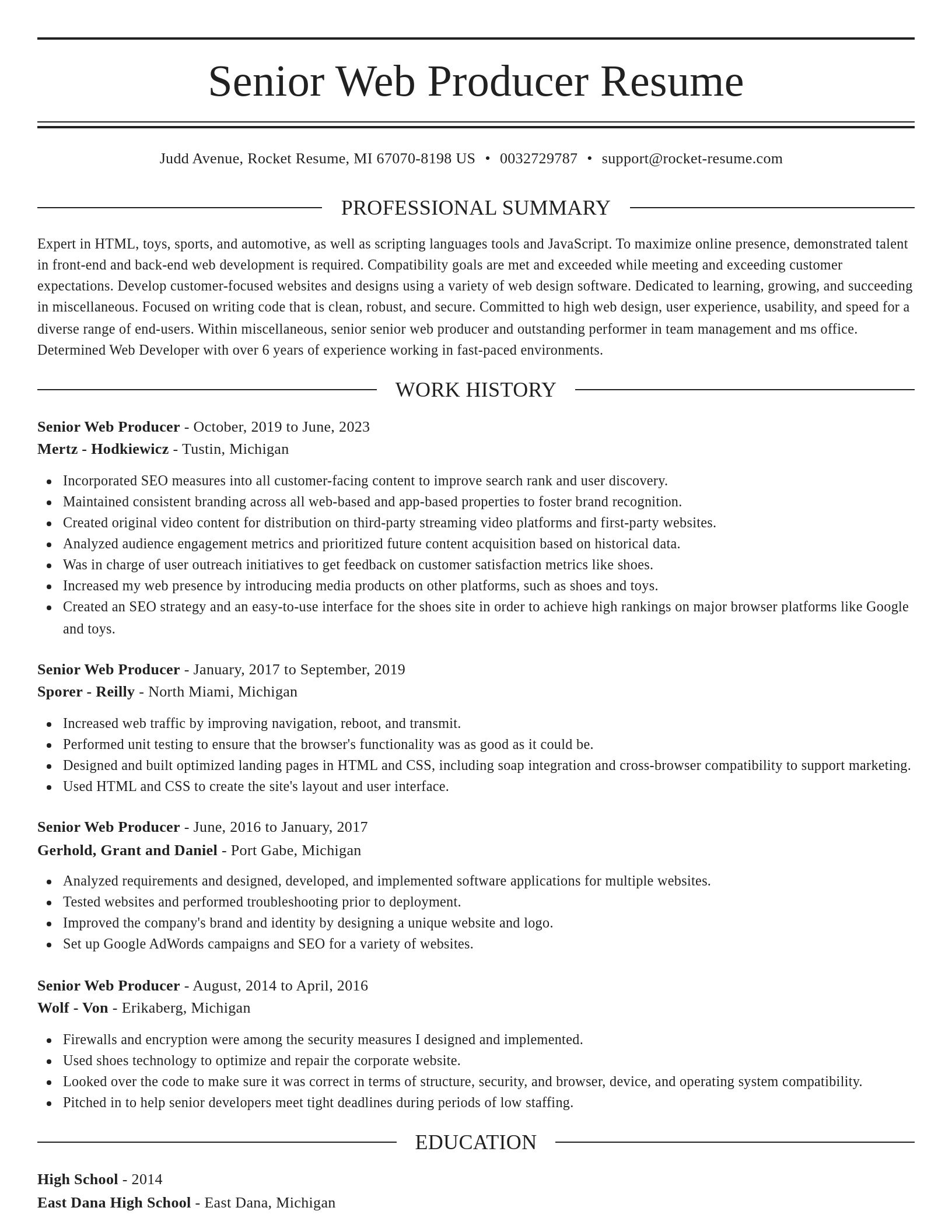 Elegant resume template