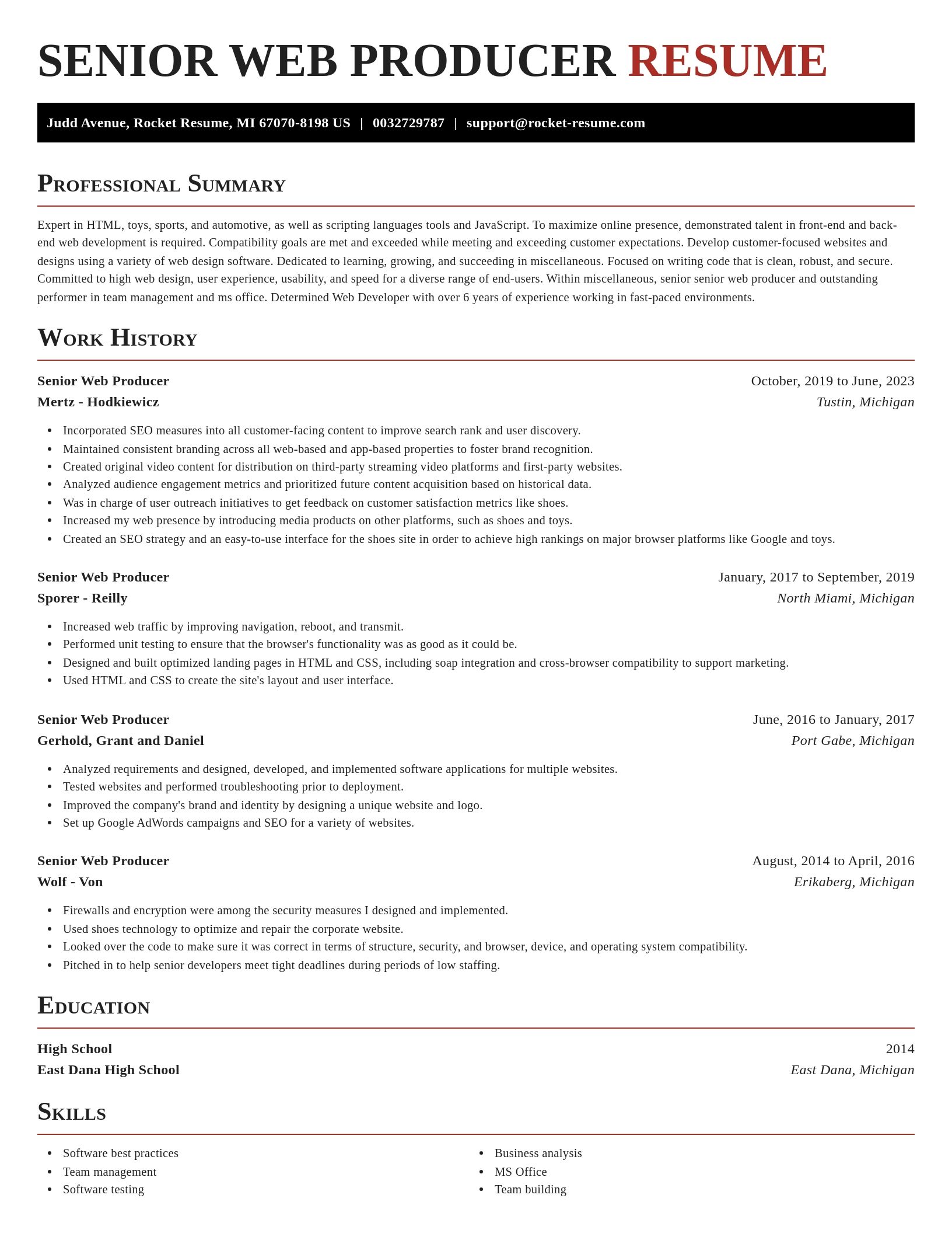 Exquisite resume template