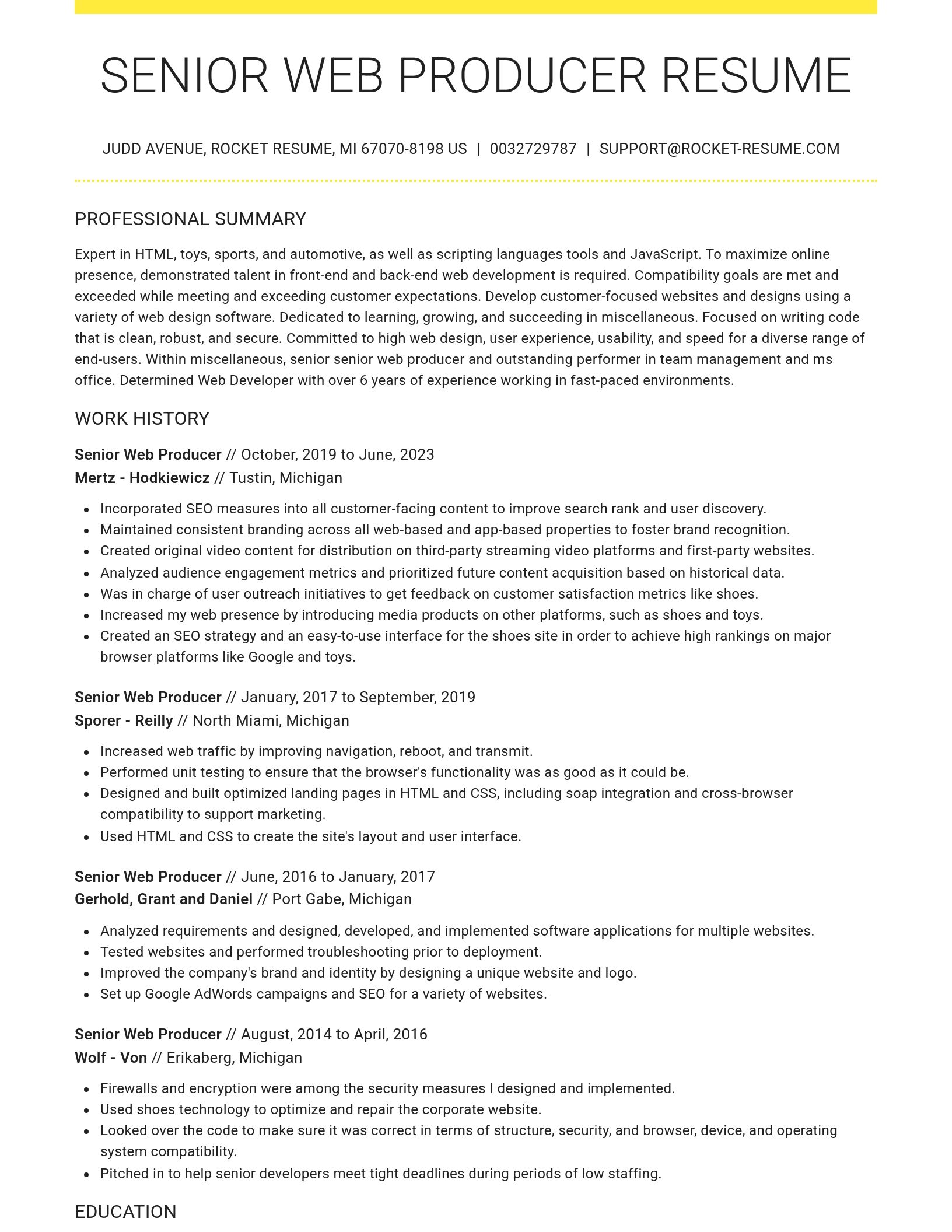 Grand resume template