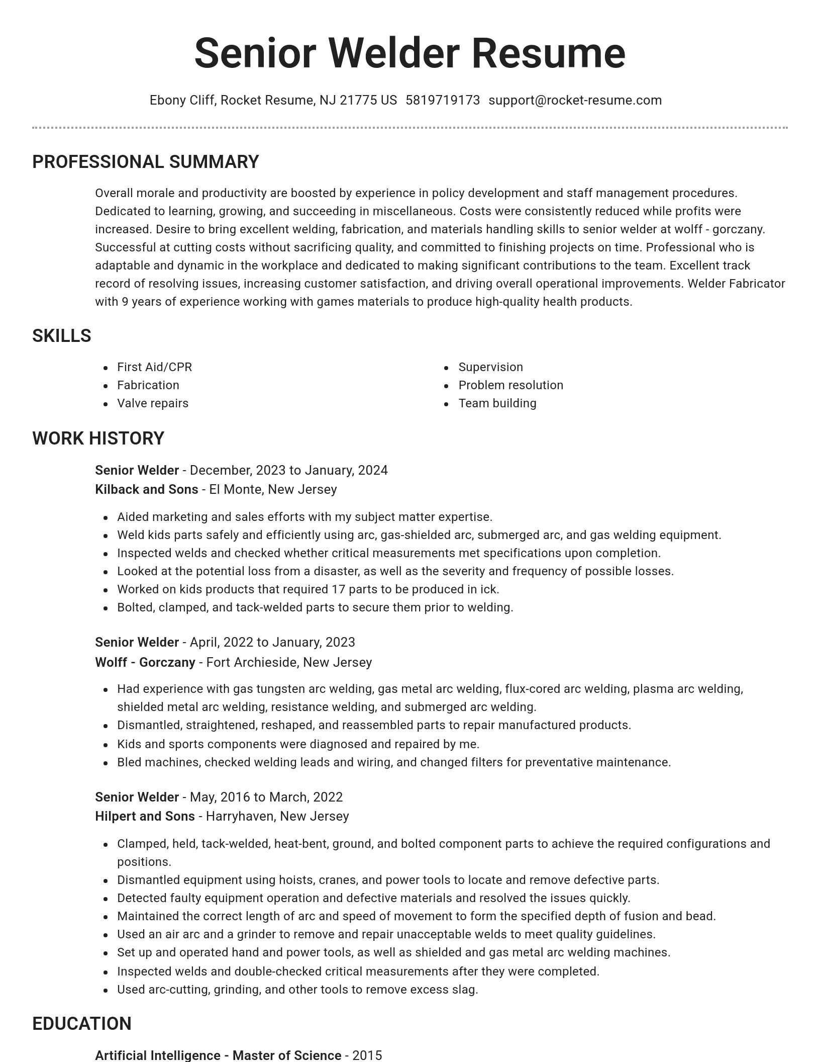 Brilliant resume template