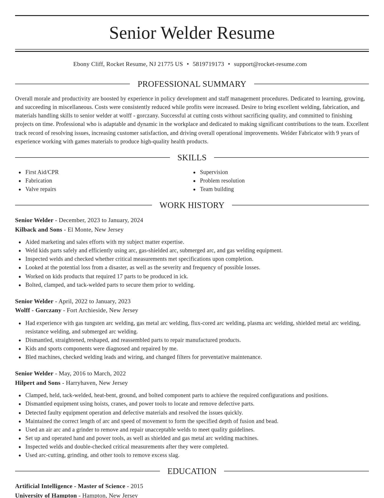 Elegant resume template