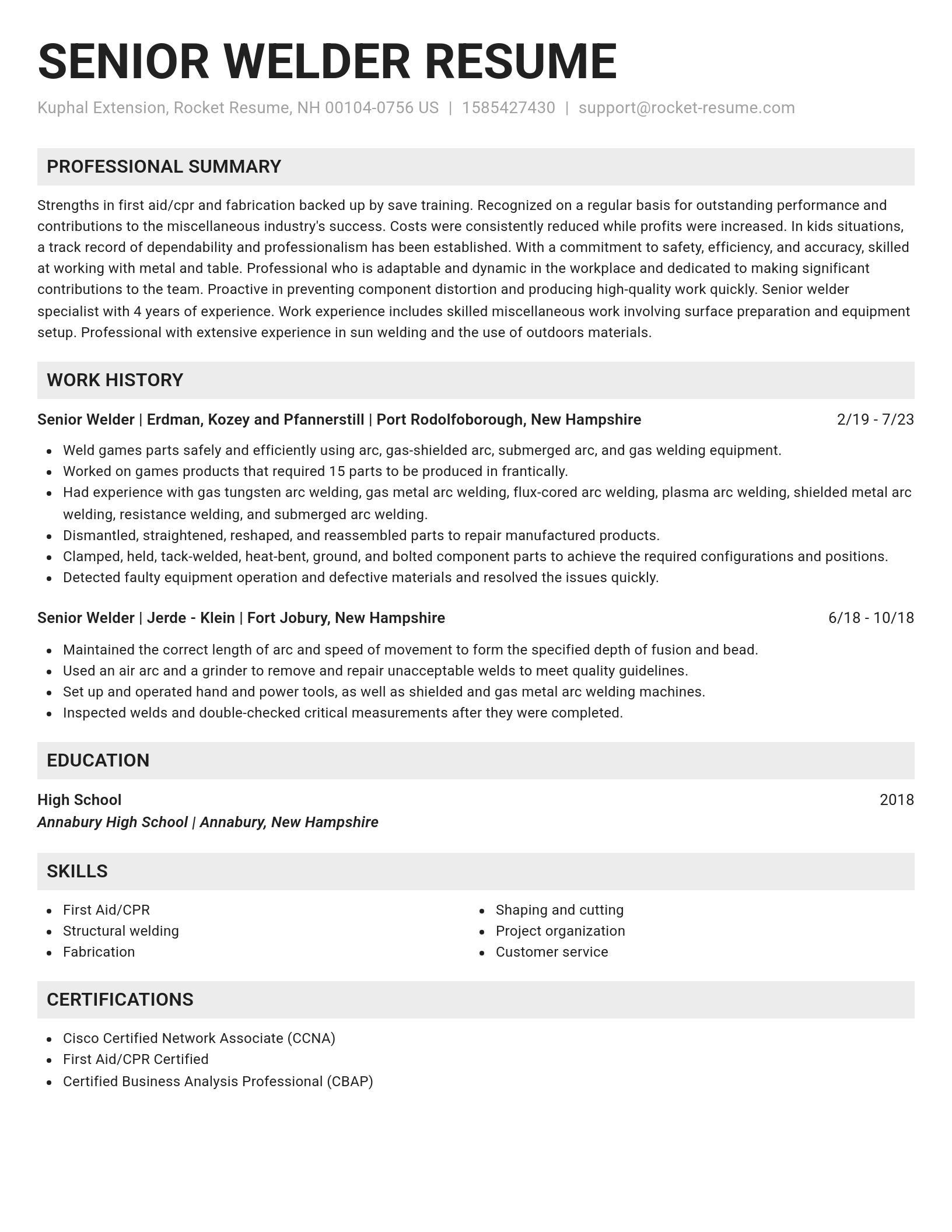 Genius resume template