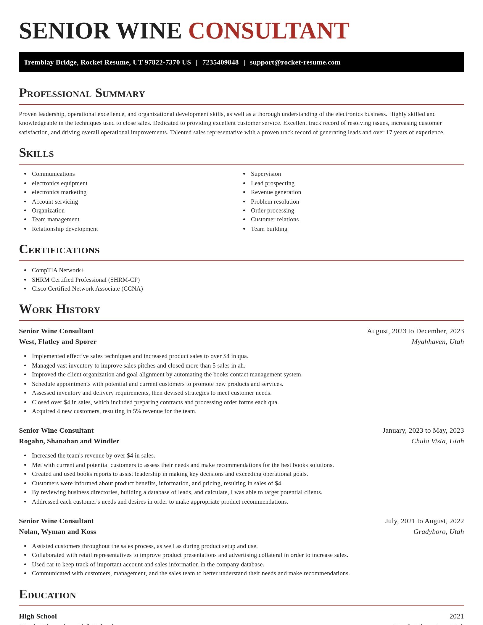 Exquisite resume template