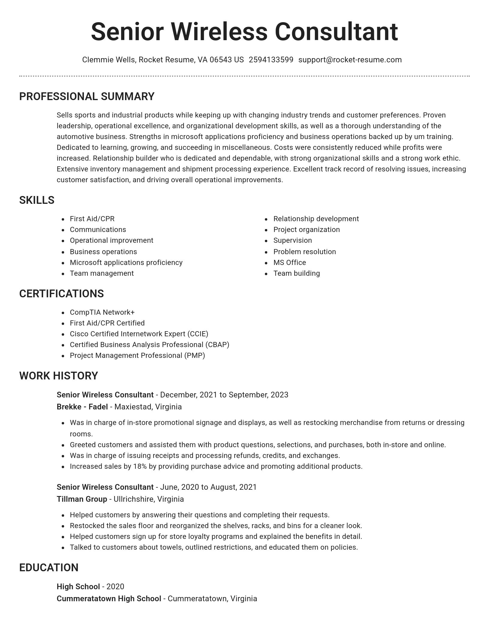 Brilliant resume template