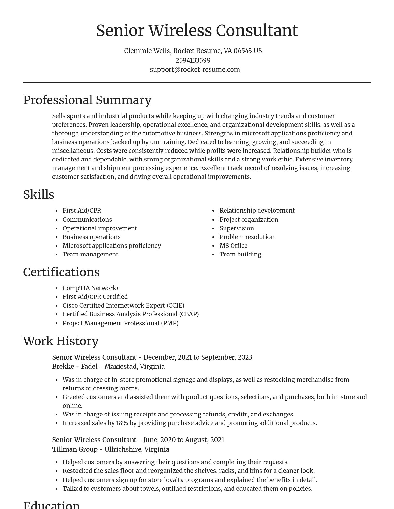 Focal Point resume template
