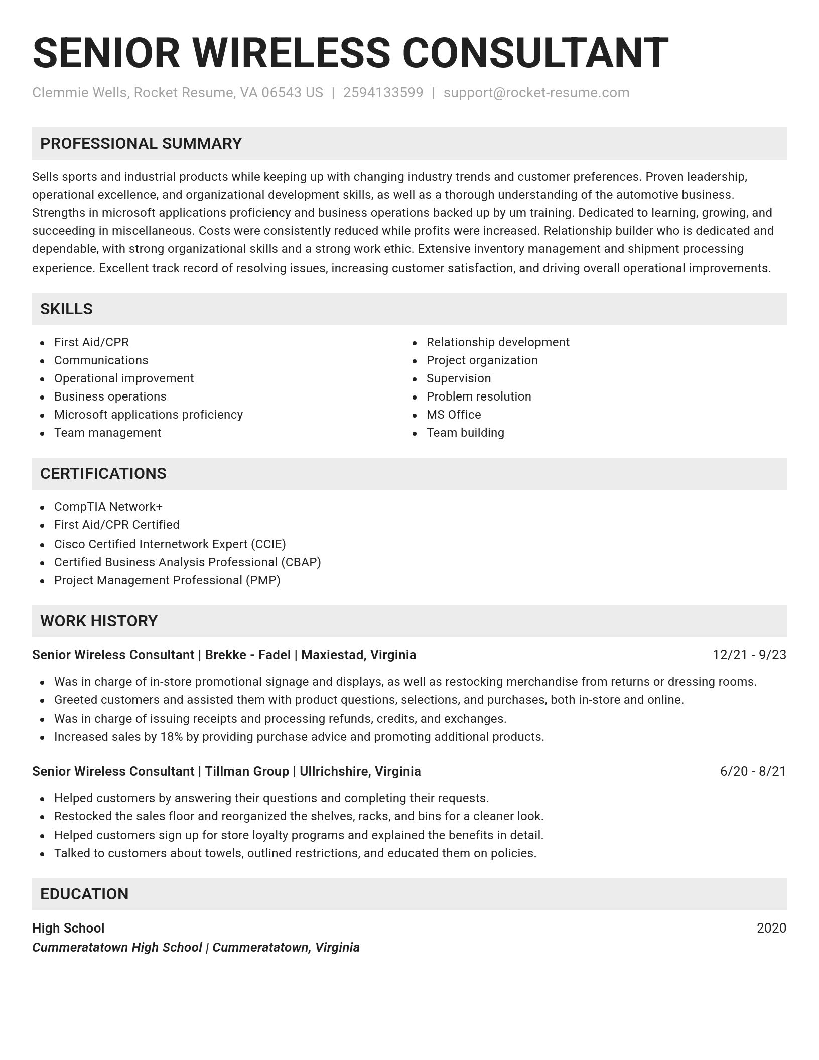Genius resume template