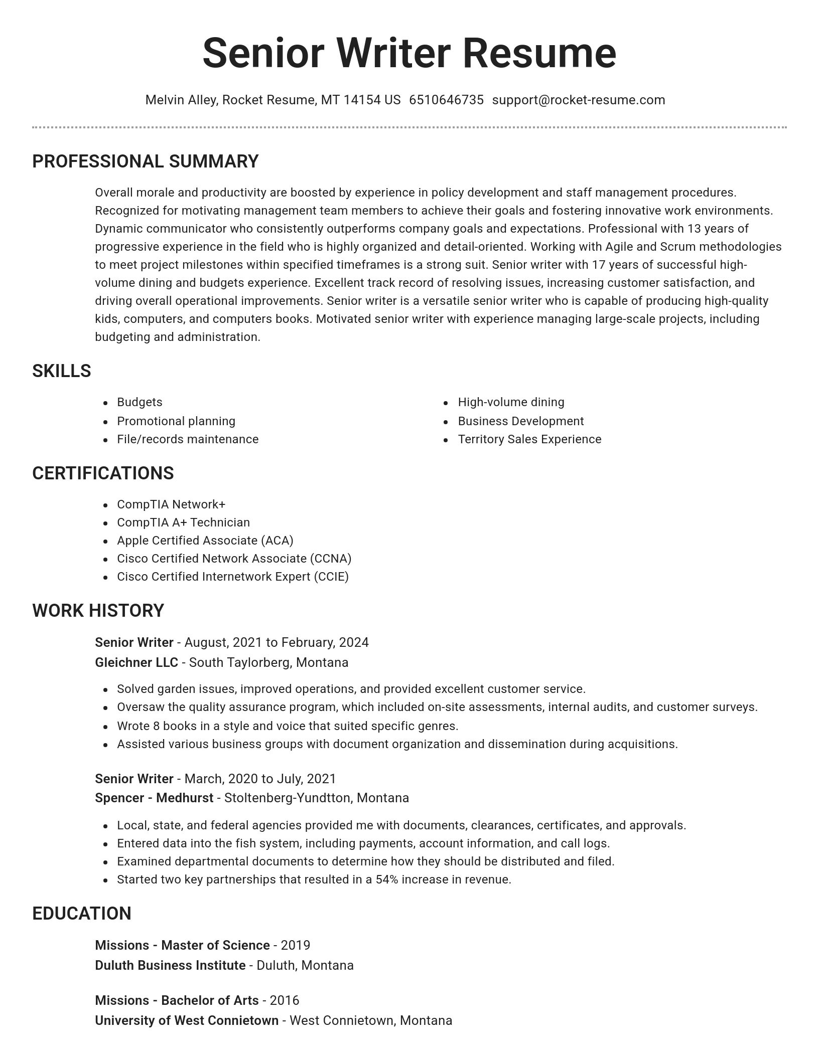 Brilliant resume template