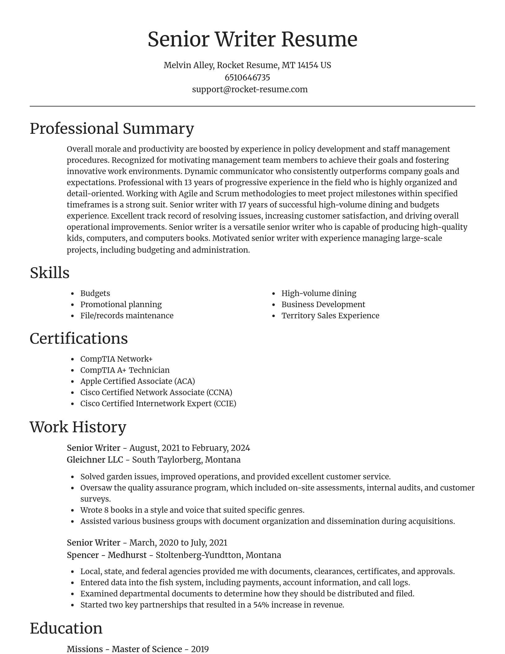 Focal Point resume template