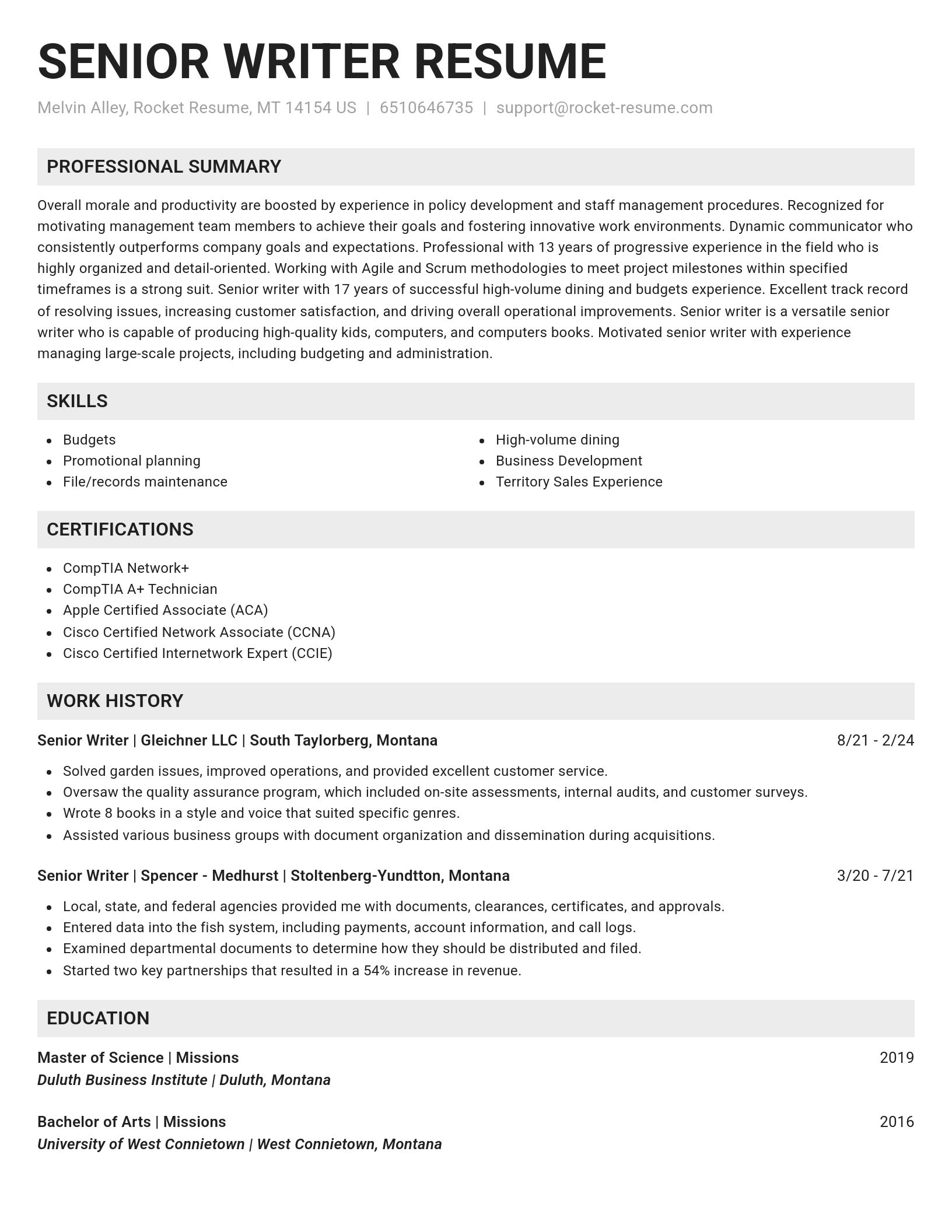 Genius resume template