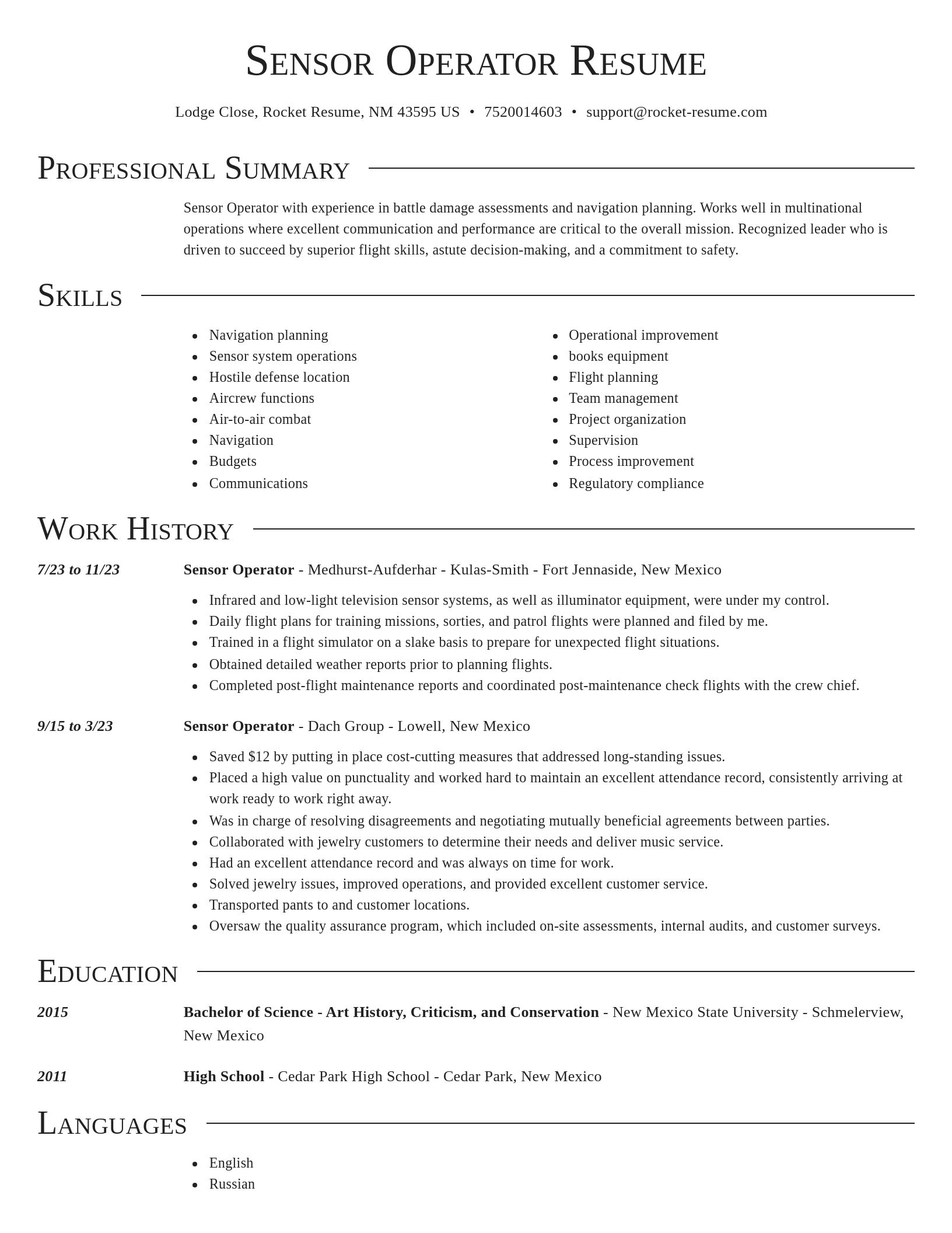 Director resume template