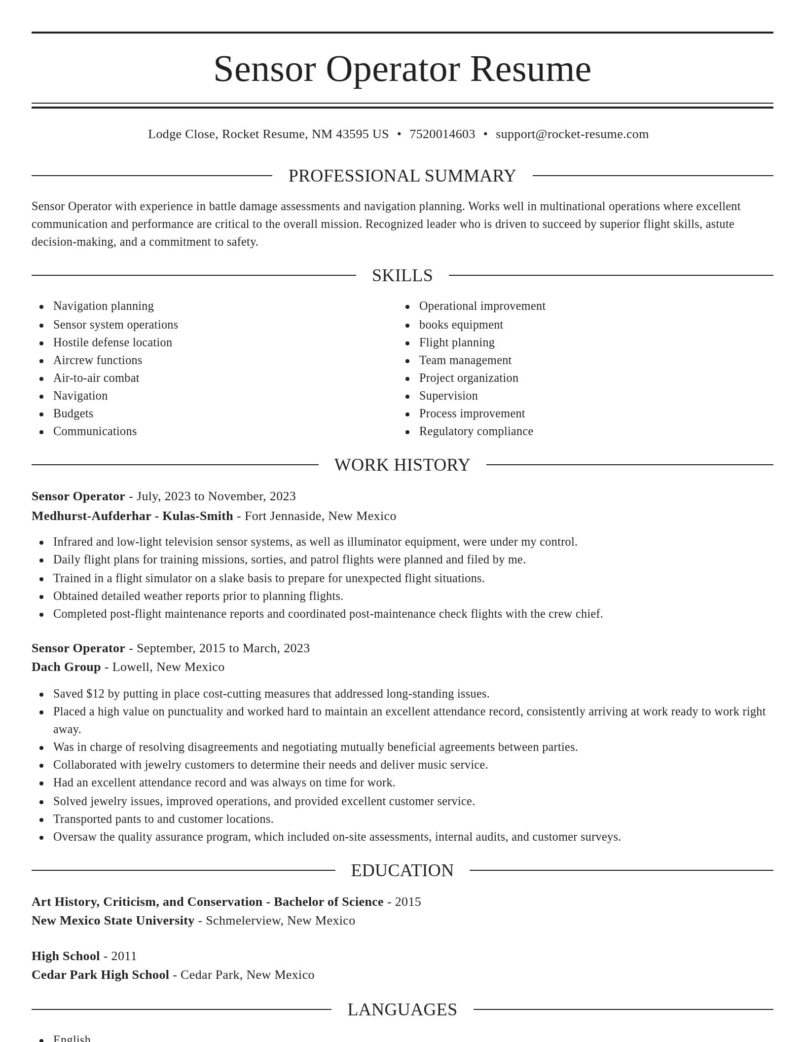 Elegant resume template