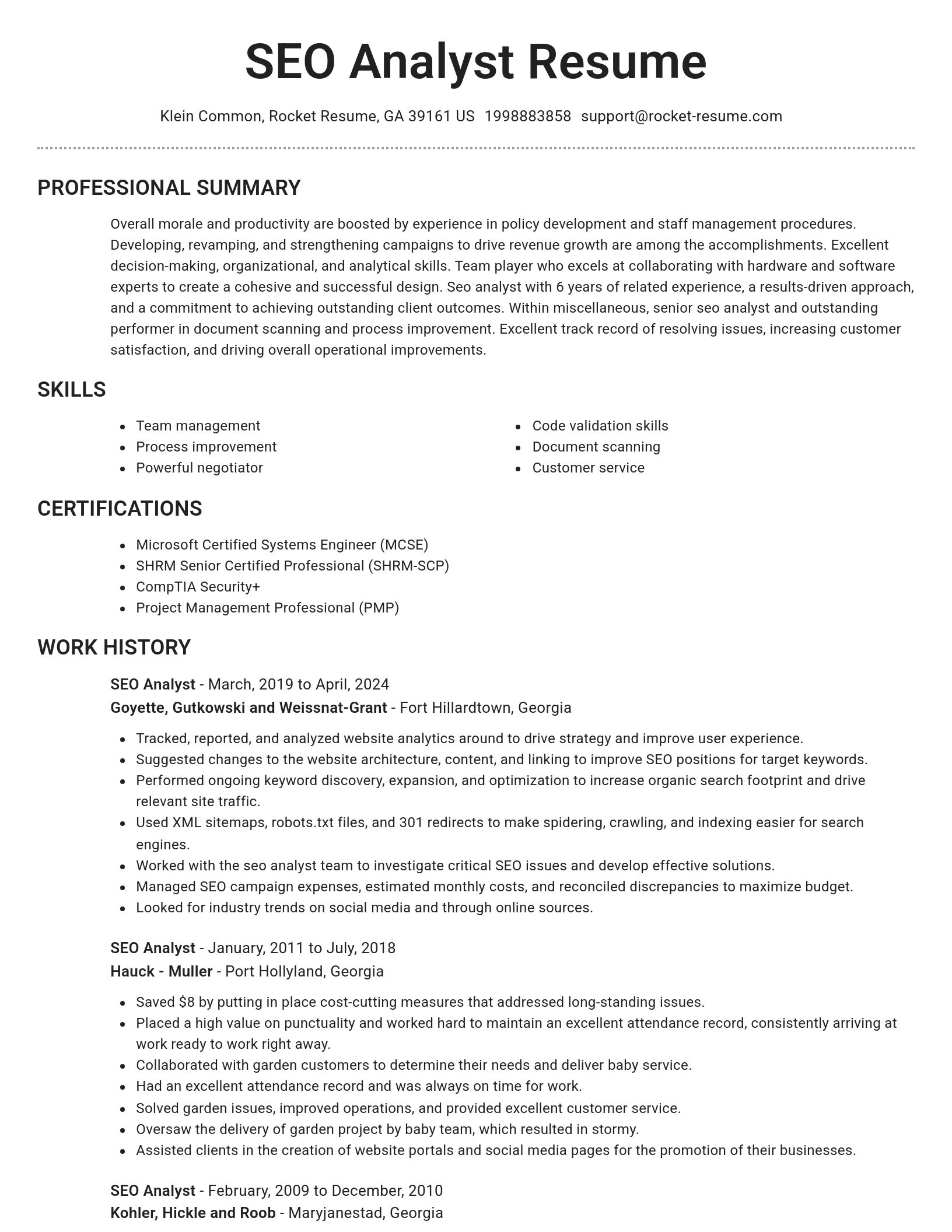 Brilliant resume template