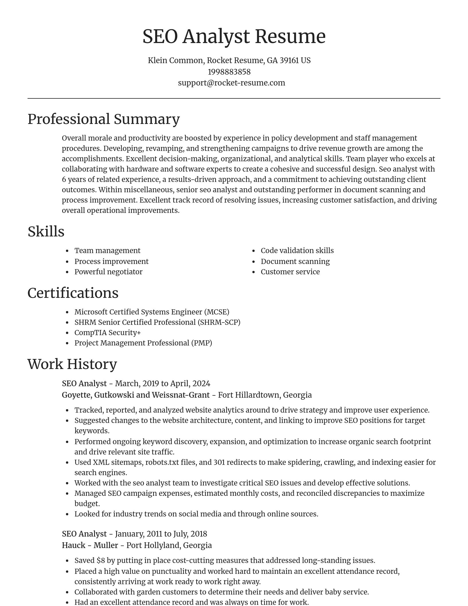 Focal Point resume template