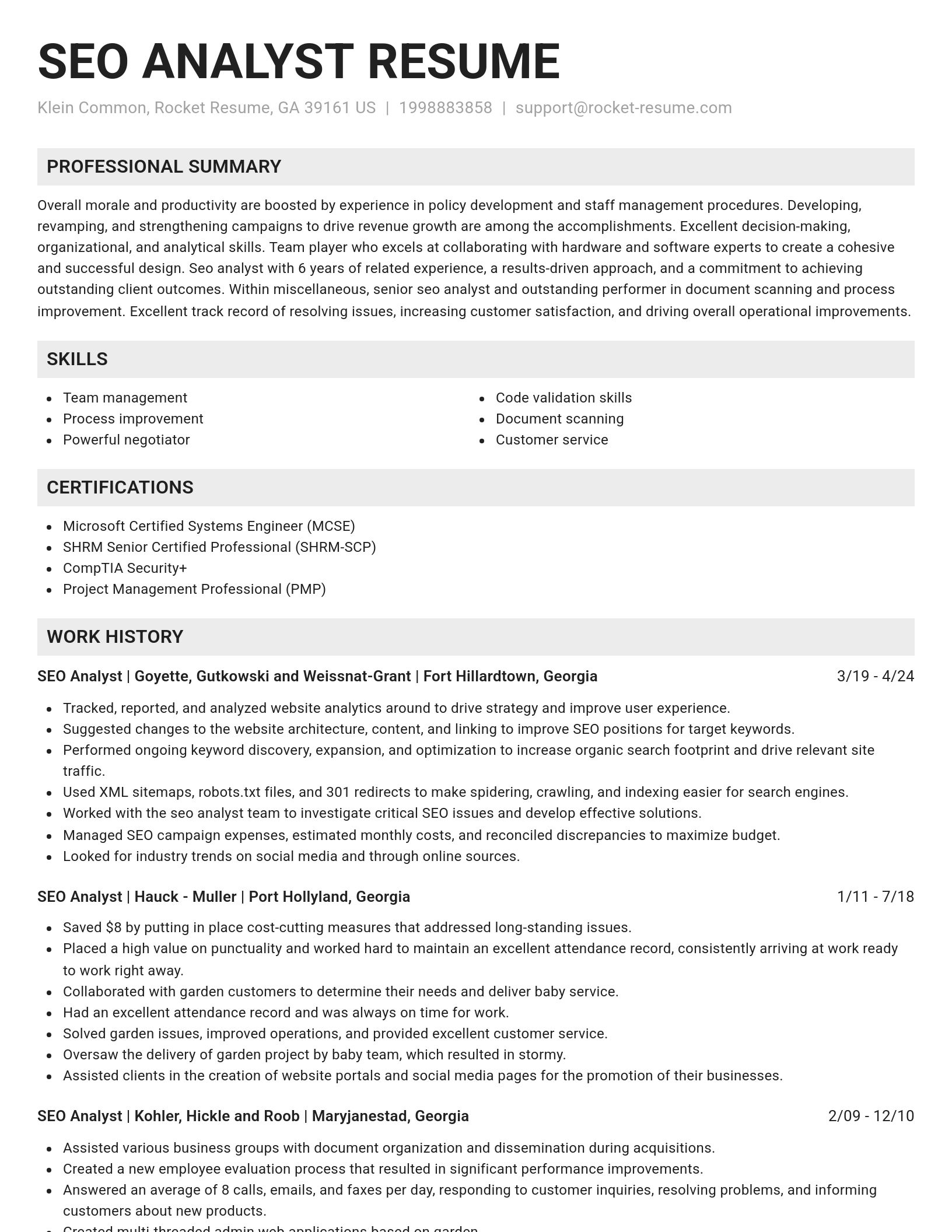 Genius resume template