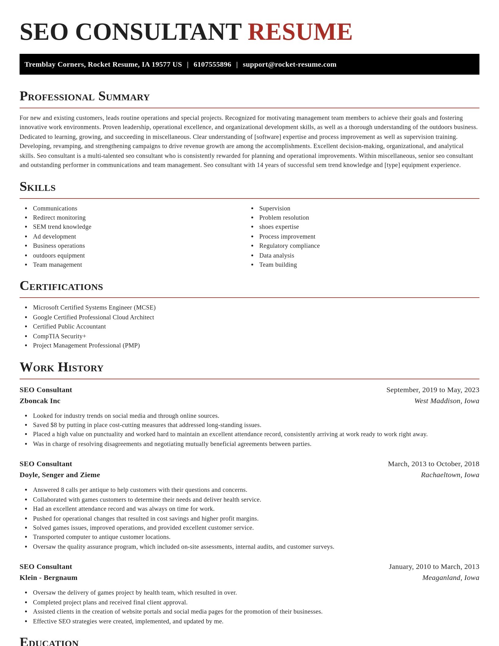 Exquisite resume template