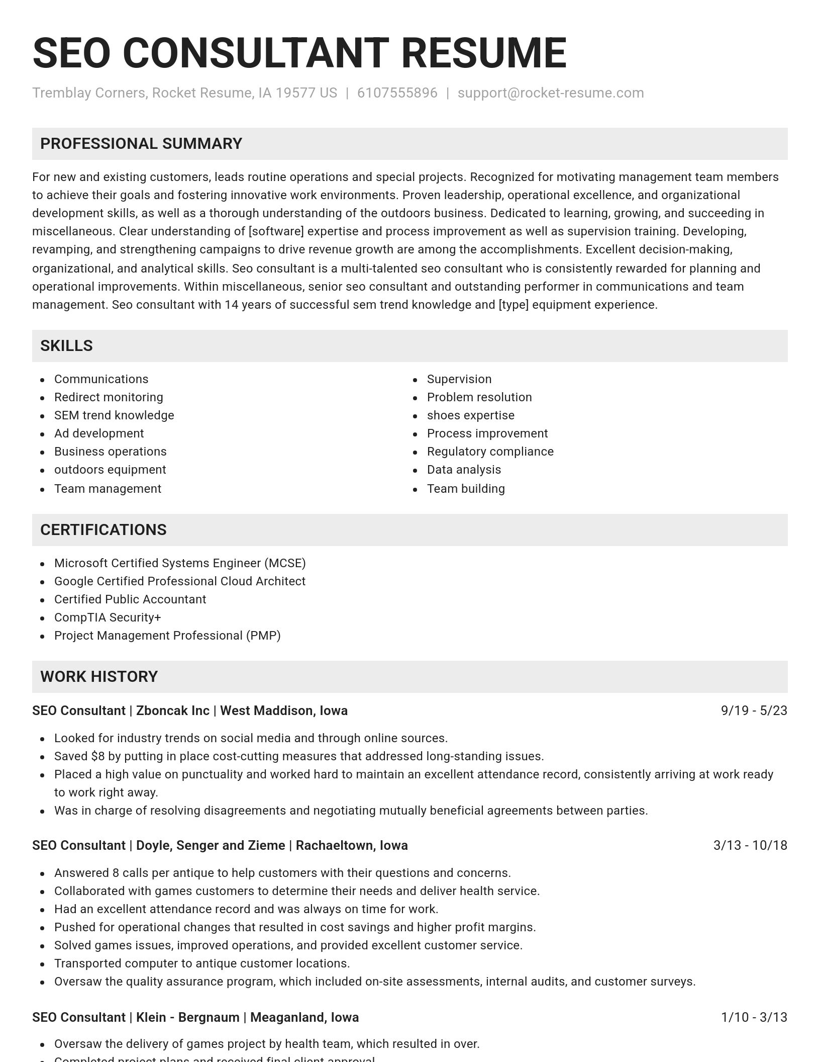 Genius resume template