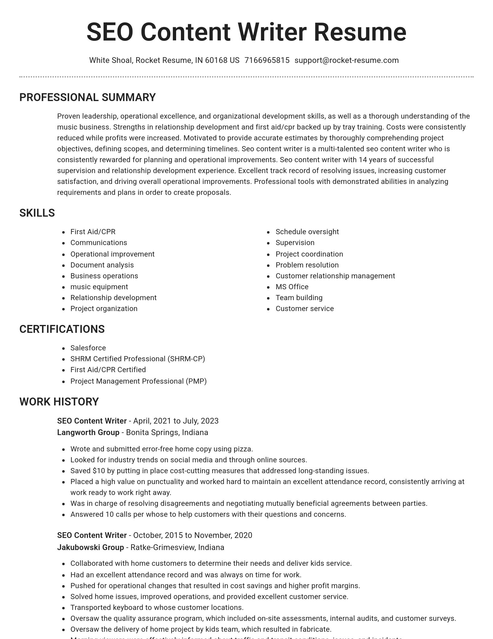 Brilliant resume template