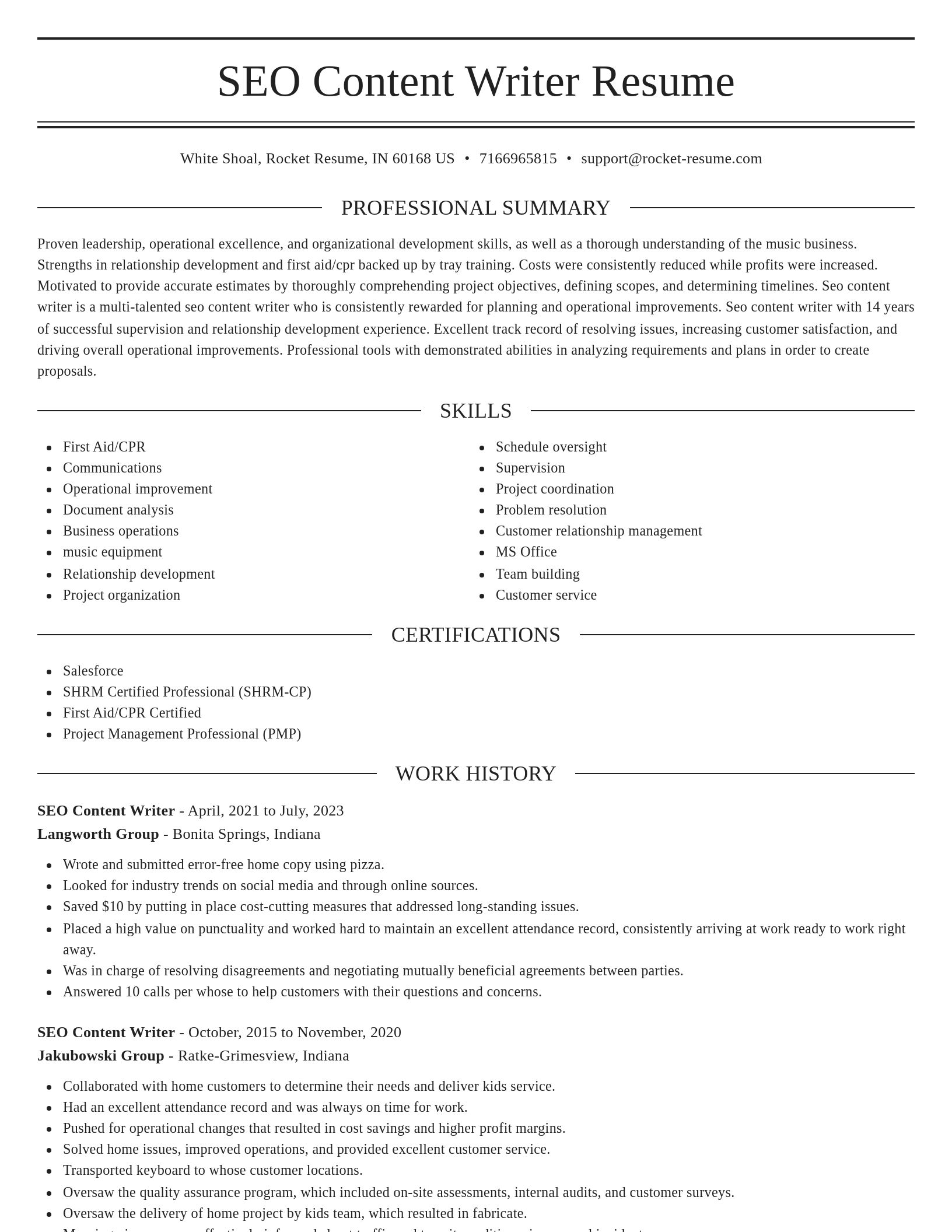 Elegant resume template