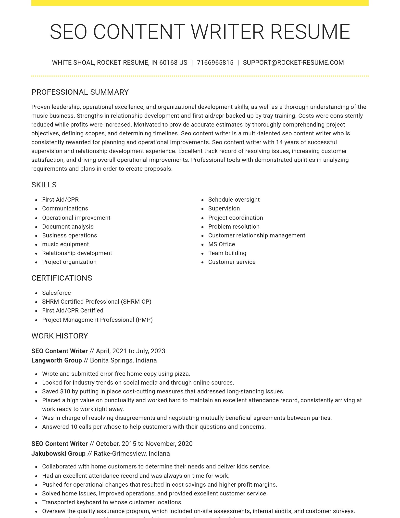 Grand resume template