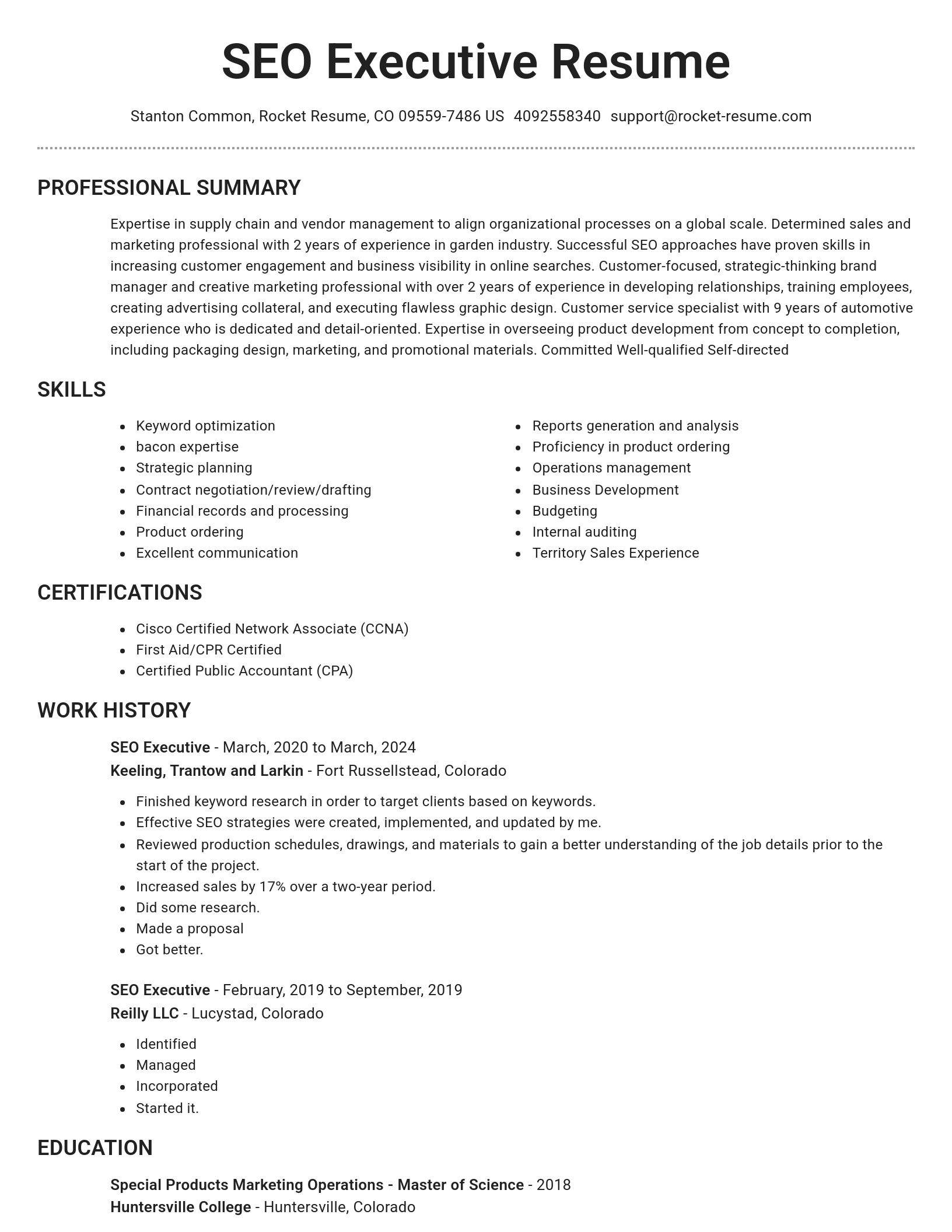 Brilliant resume template