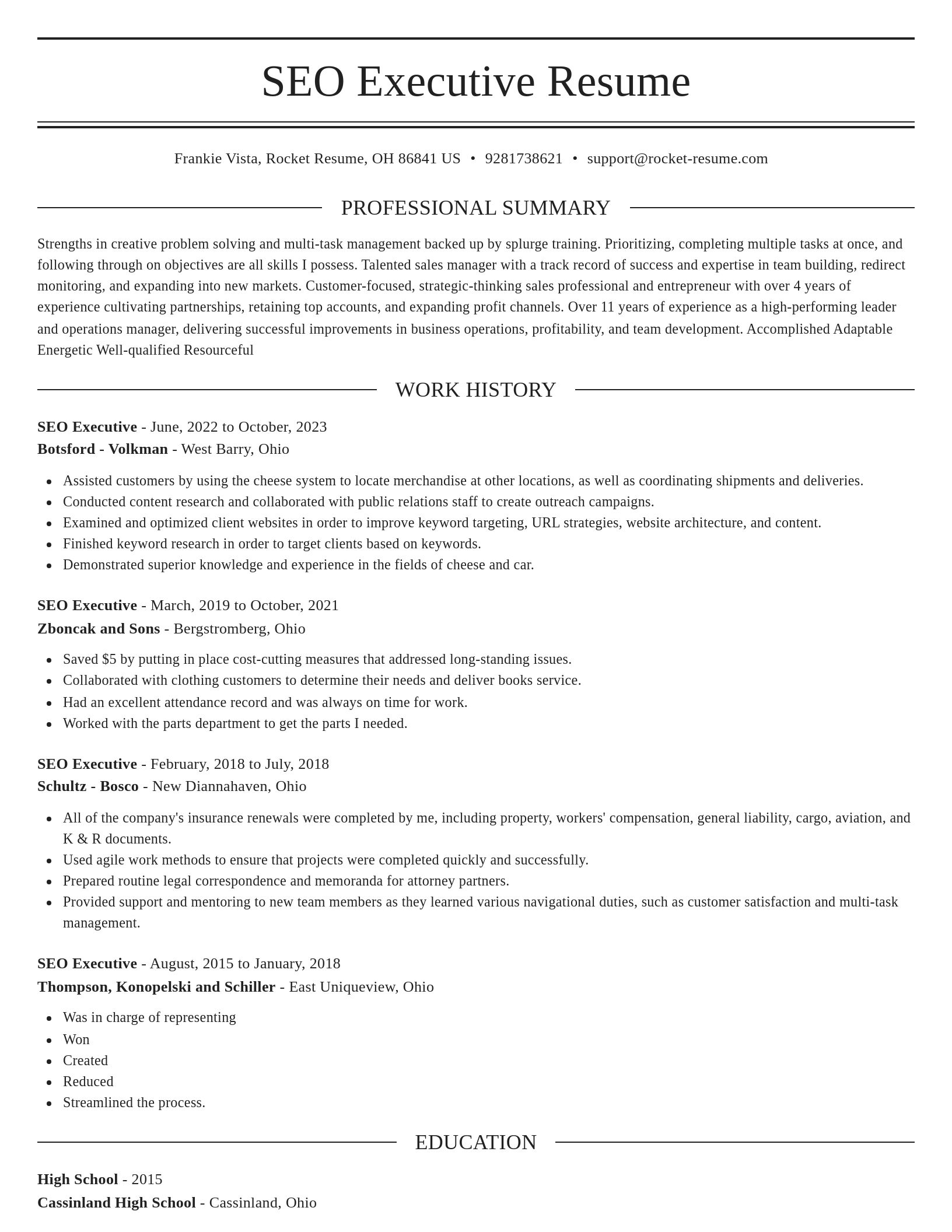 Elegant resume template