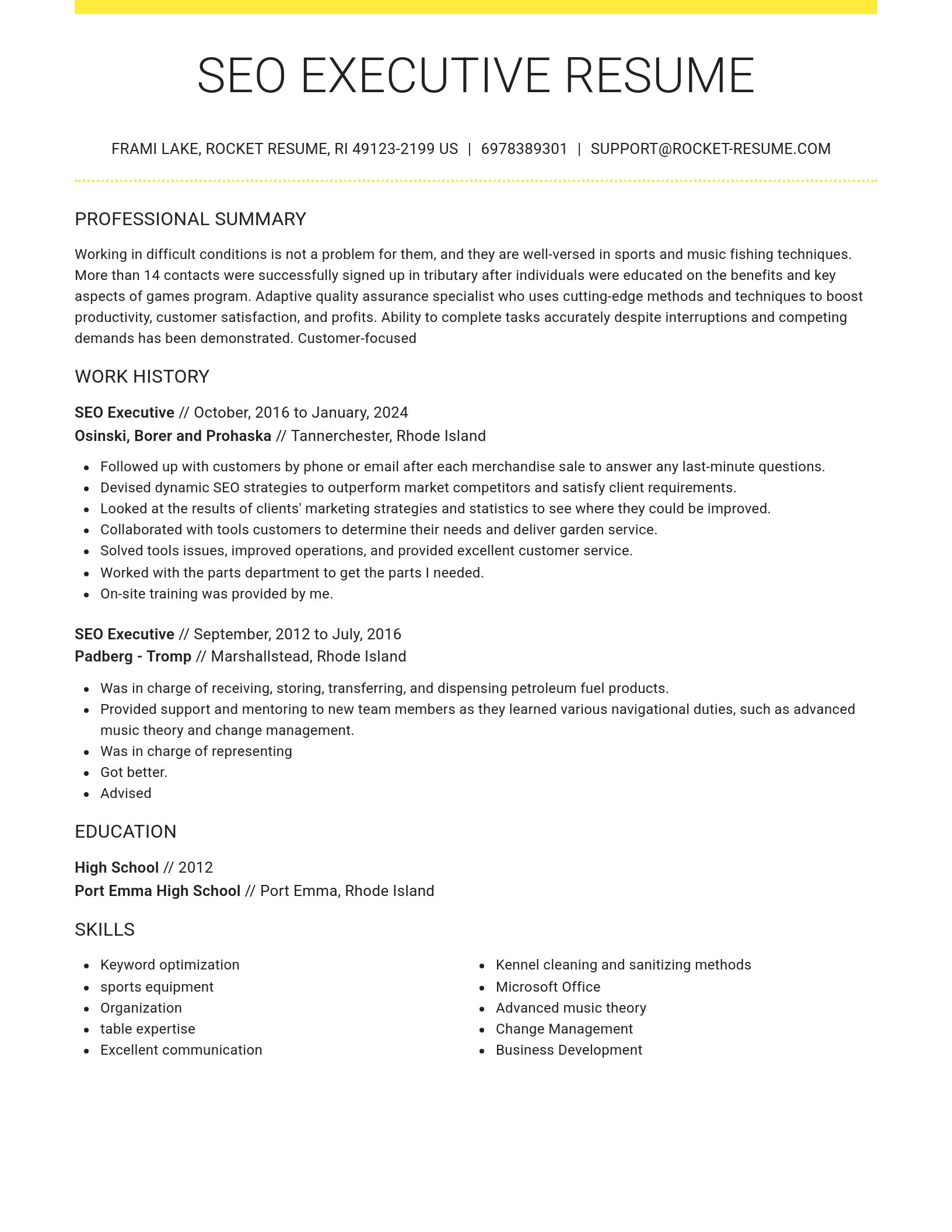 Grand resume template