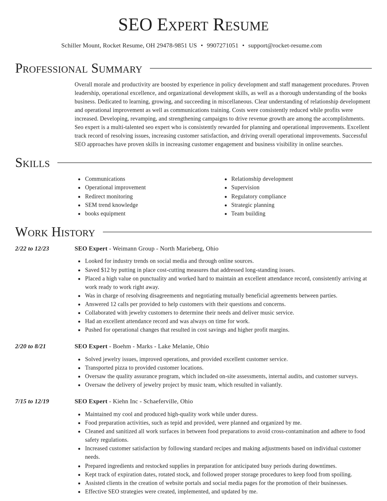 Director resume template