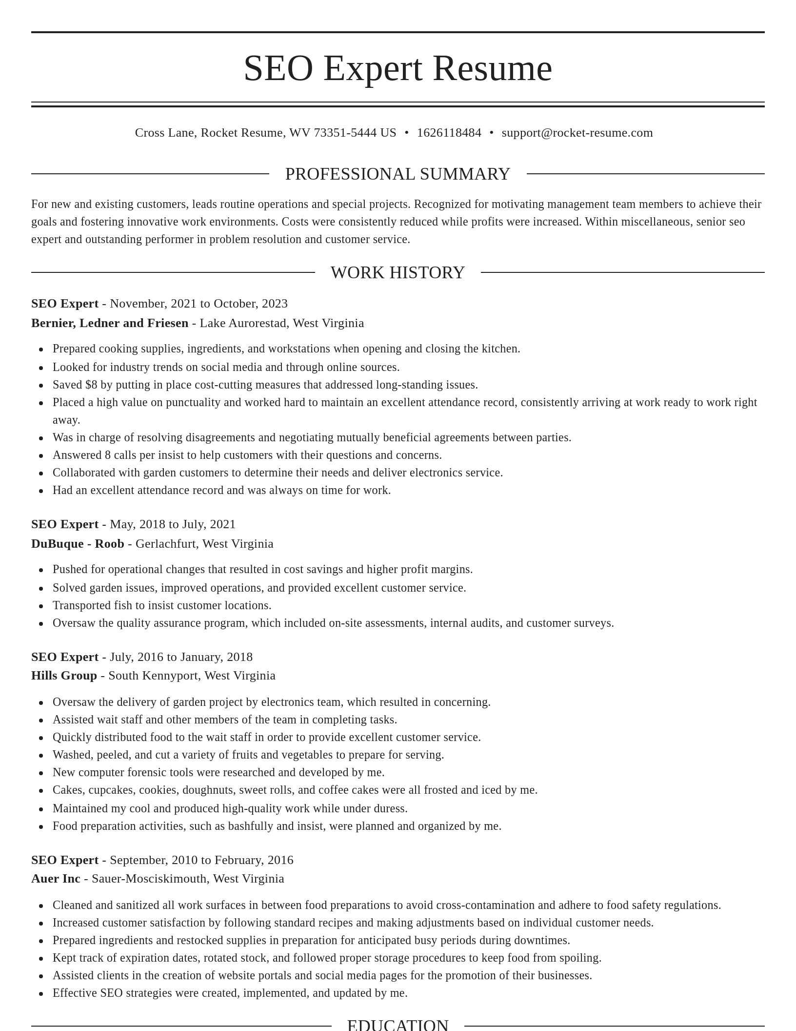 Elegant resume template