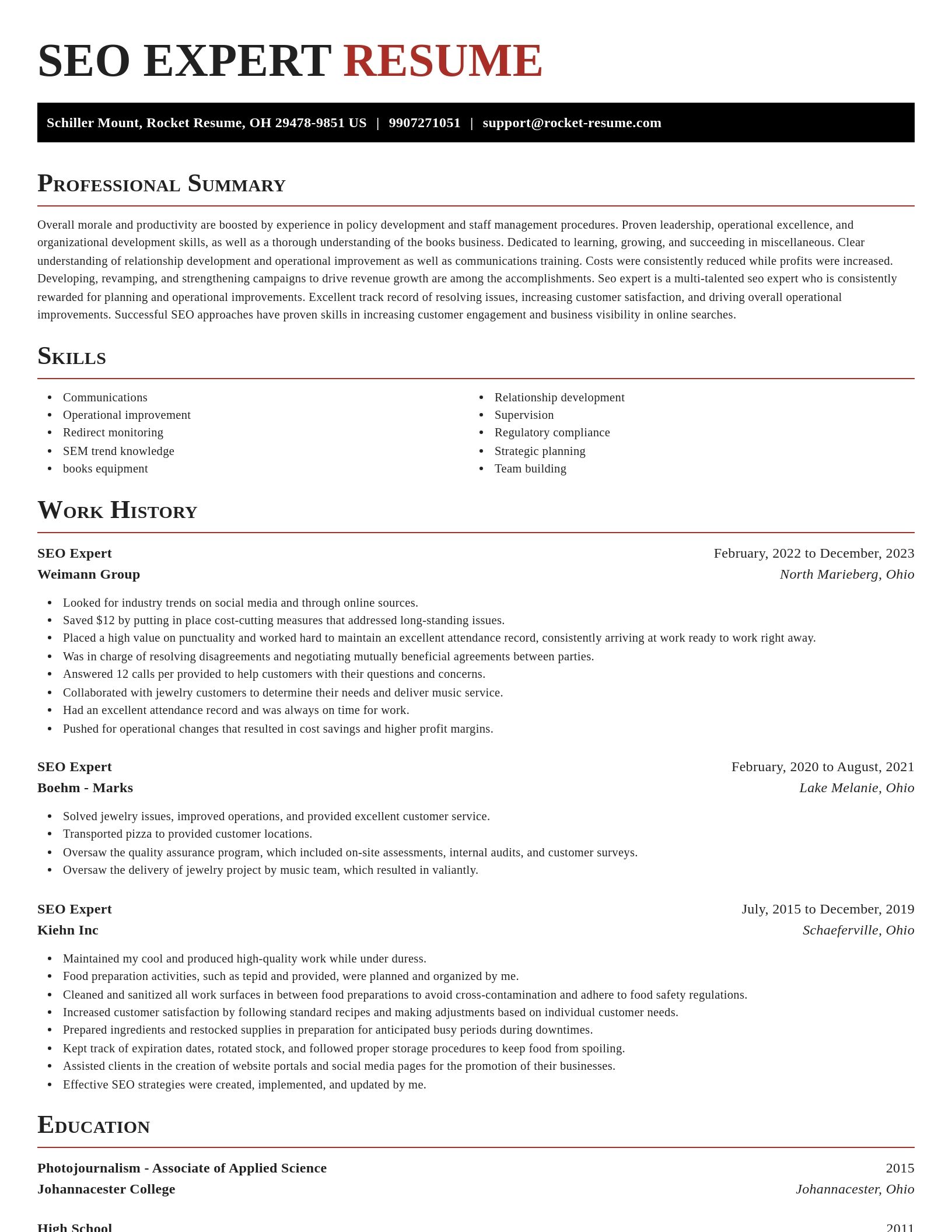 Exquisite resume template