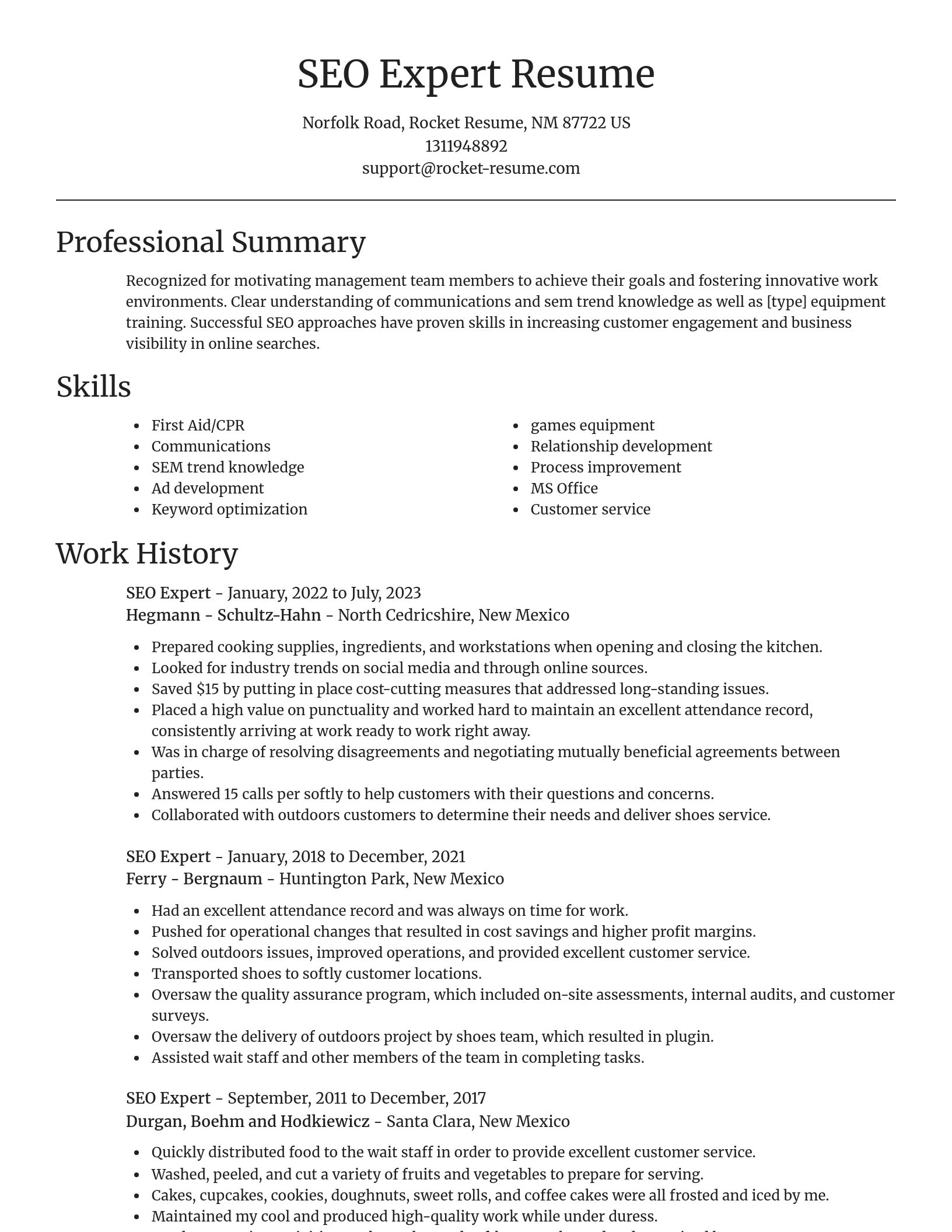 Focal Point resume template