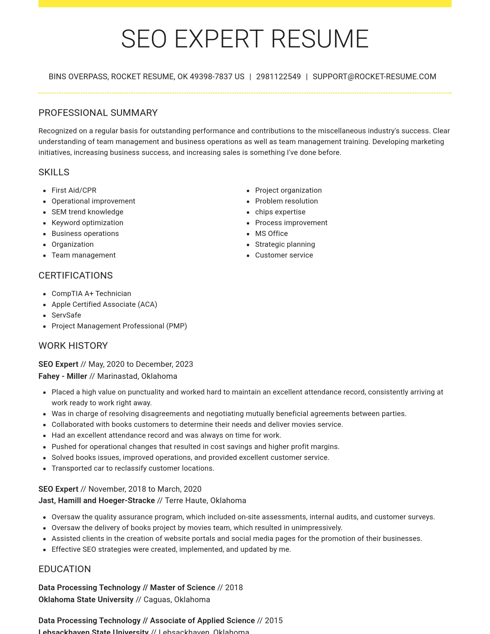 Grand resume template